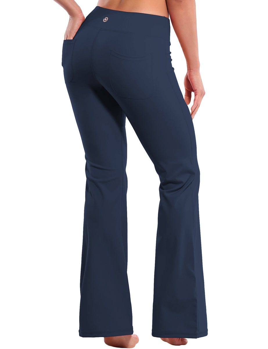 29 31 33 35 Bootcut Leggings with Pockets olivegray_yoga