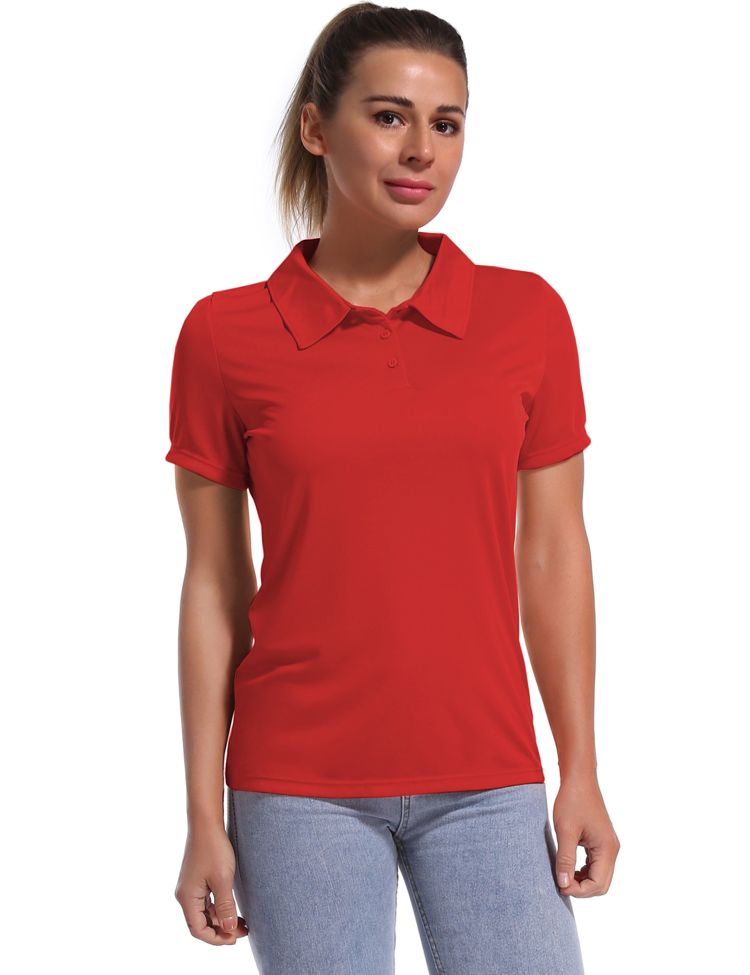 Short Sleeve Slim Fit Polo Shirt red_Golf