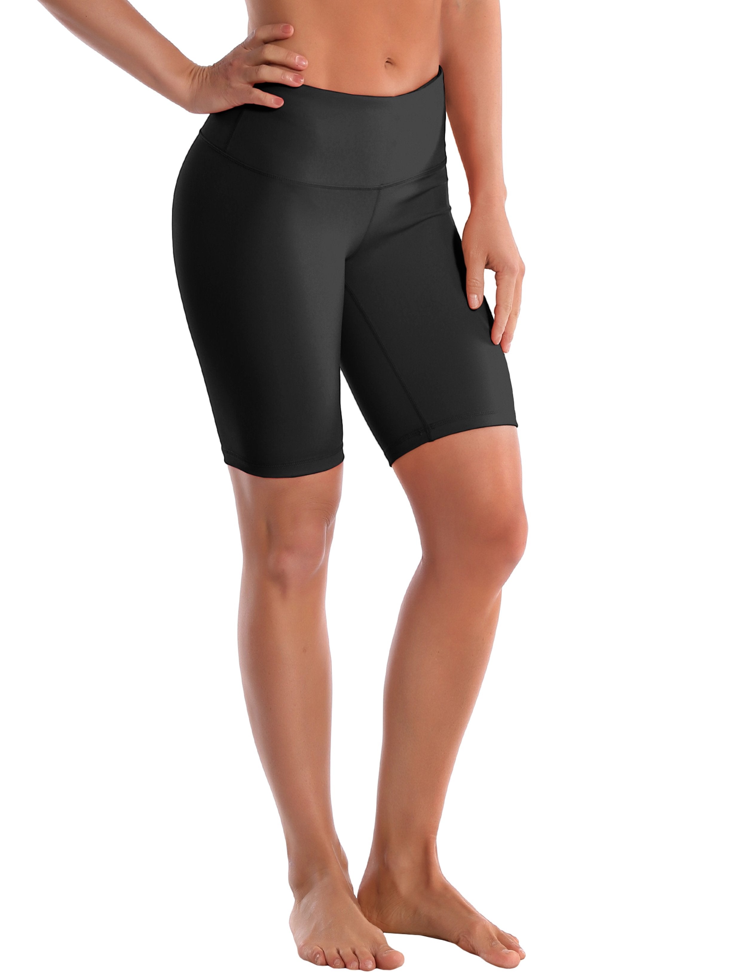 8" High Waist Golf Shorts black Sleek, soft, smooth and totally comfortable: our newest style is here. Softest-ever fabric High elasticity High density 4-way stretch Fabric doesn't attract lint easily No see-through Moisture-wicking Machine wash 75% Nylon, 25% Spandex