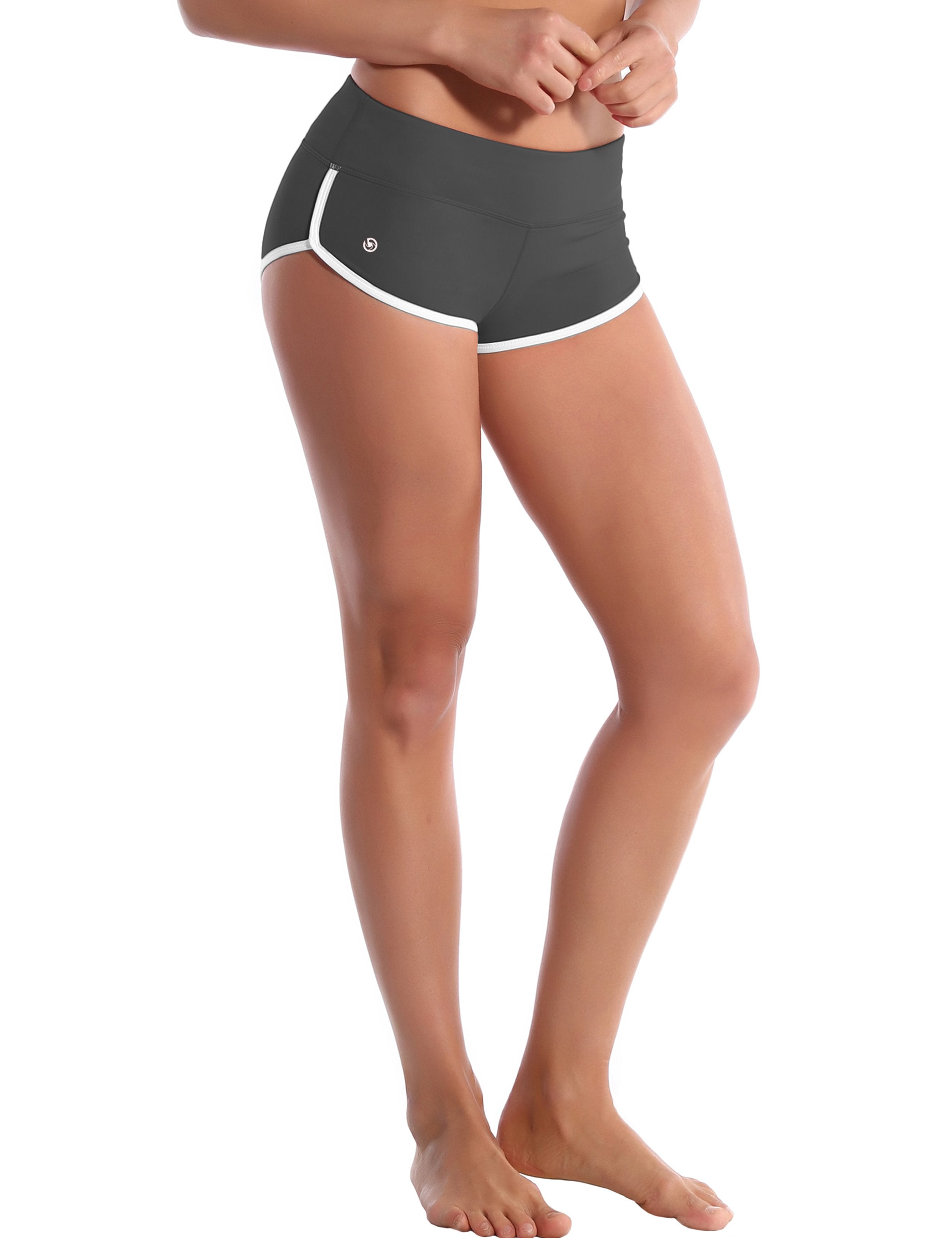 Sexy Booty Pilates Shorts shadowcharcoal Sleek, soft, smooth and totally comfortable: our newest sexy style is here. Softest-ever fabric High elasticity High density 4-way stretch Fabric doesn't attract lint easily No see-through Moisture-wicking Machine wash 75%Nylon/25%Spandex