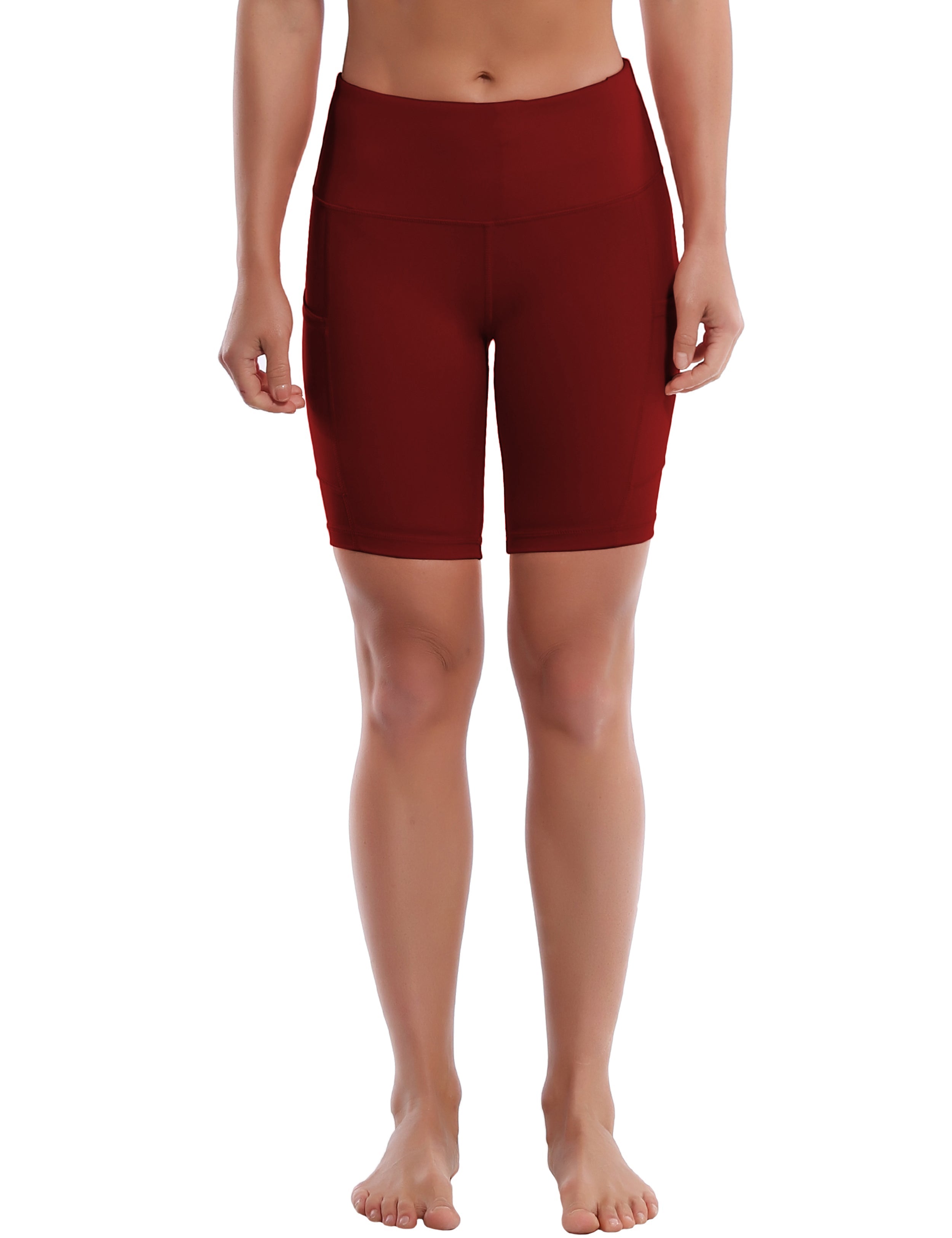 8" Side Pockets Gym Shorts cherryred Sleek, soft, smooth and totally comfortable: our newest style is here. Softest-ever fabric High elasticity High density 4-way stretch Fabric doesn't attract lint easily No see-through Moisture-wicking Machine wash 75% Nylon, 25% Spandex