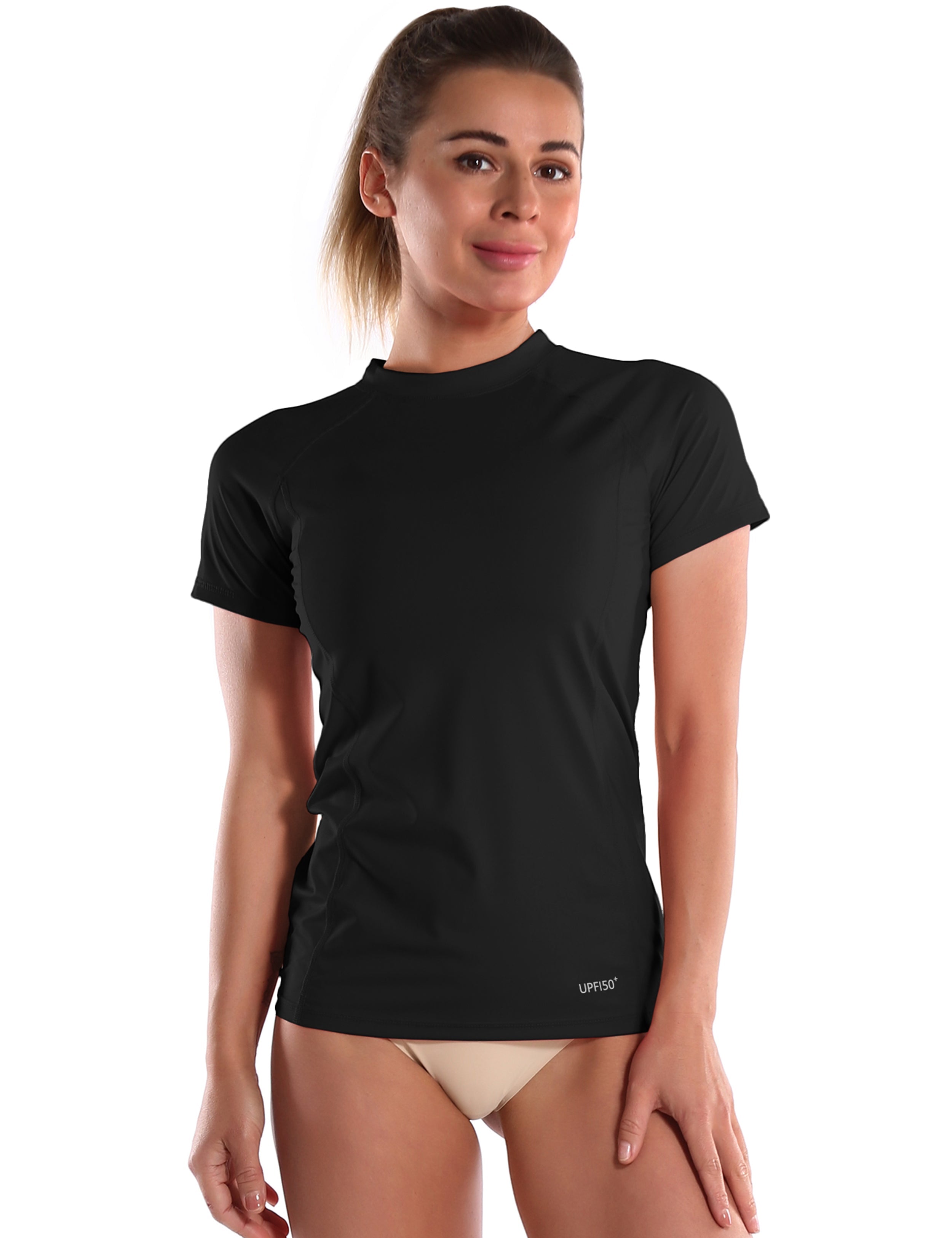 Short Sleeve UPF 50+Rashguard black_Gym