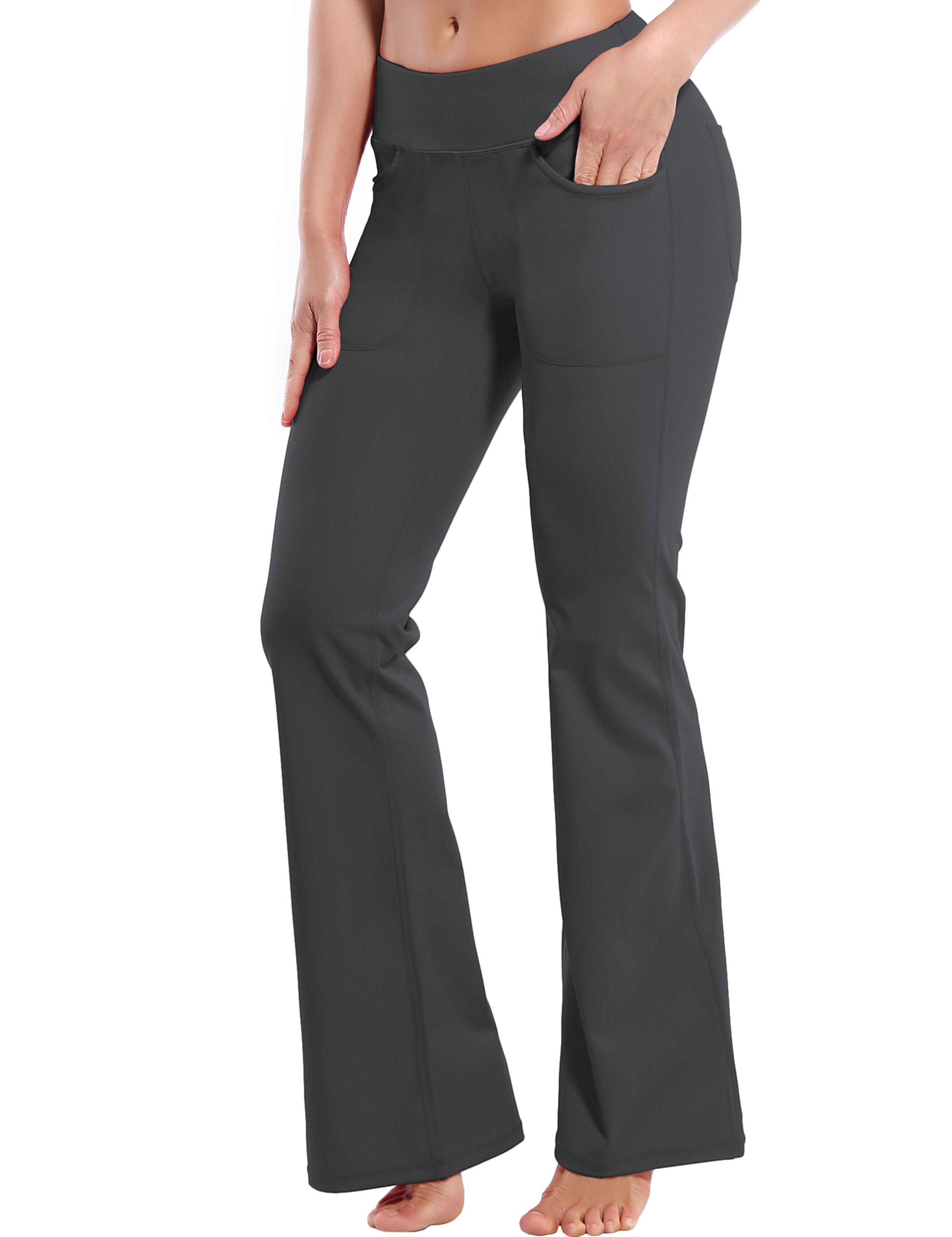29 31 33 35 Bootcut Leggings with Pockets black ins_Pilates