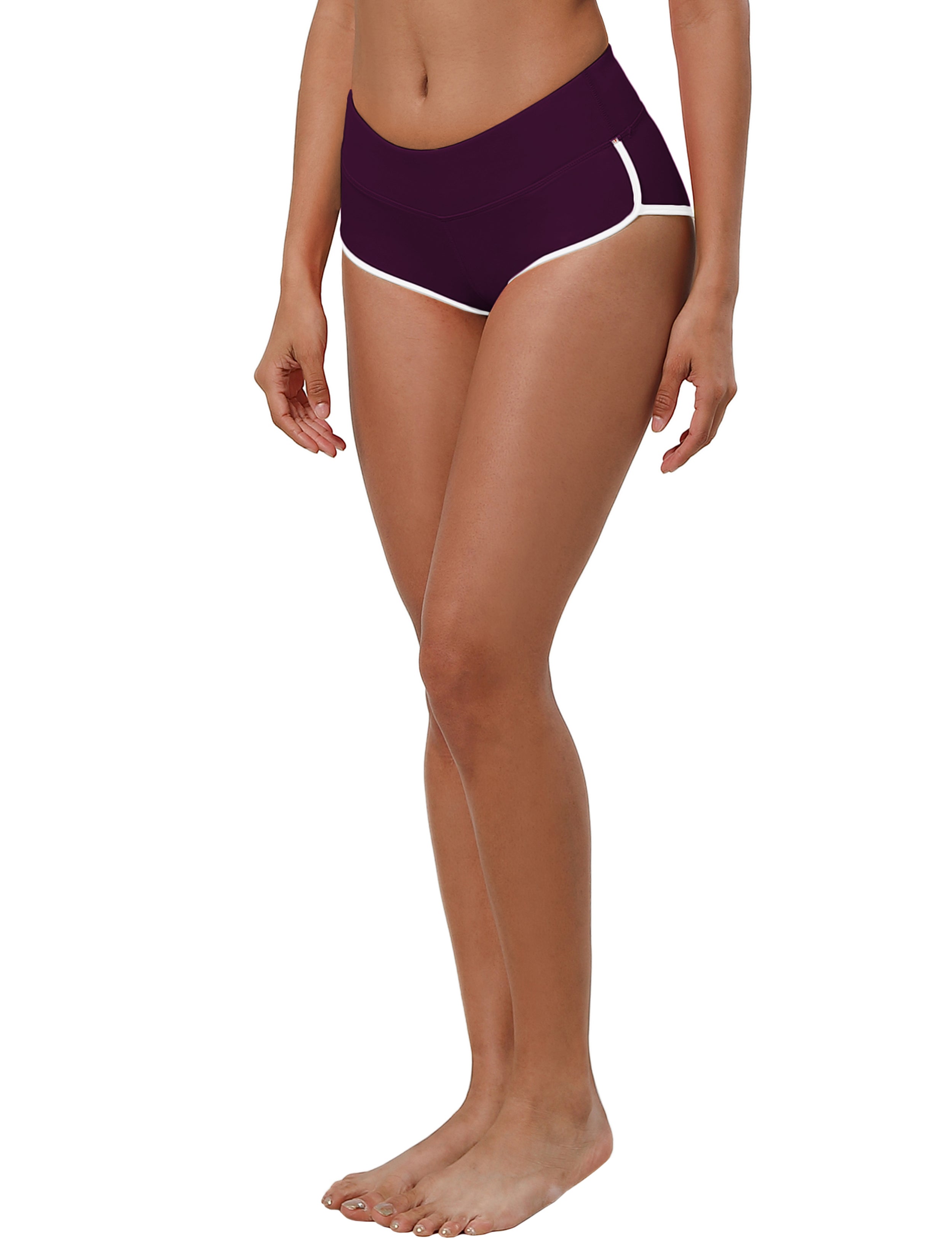 Sexy Booty yogastudio Shorts plum Sleek, soft, smooth and totally comfortable: our newest sexy style is here. Softest-ever fabric High elasticity High density 4-way stretch Fabric doesn't attract lint easily No see-through Moisture-wicking Machine wash 75%Nylon/25%Spandex