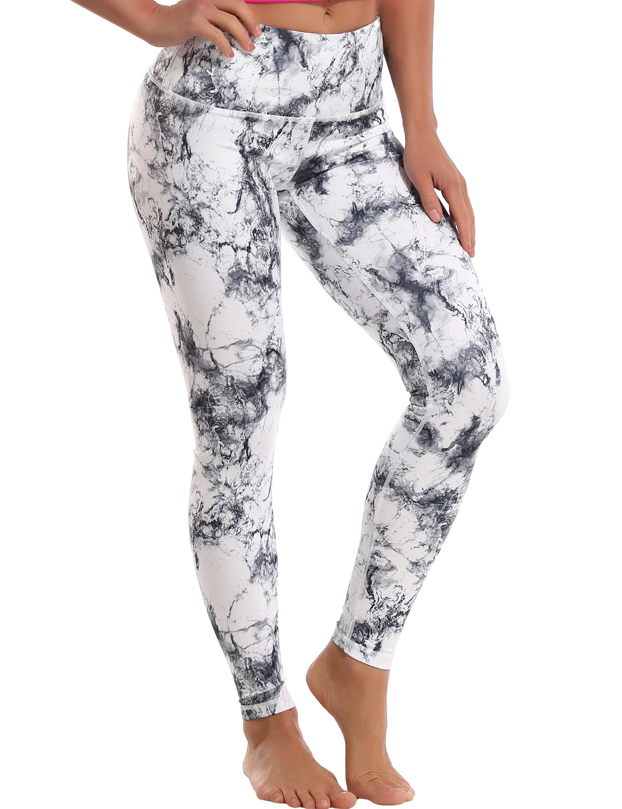 High Waist Pilates Pants arabescato 82%Polyester/18%Spandex Fabric doesn't attract lint easily 4-way stretch No see-through Moisture-wicking Tummy control Inner pocket