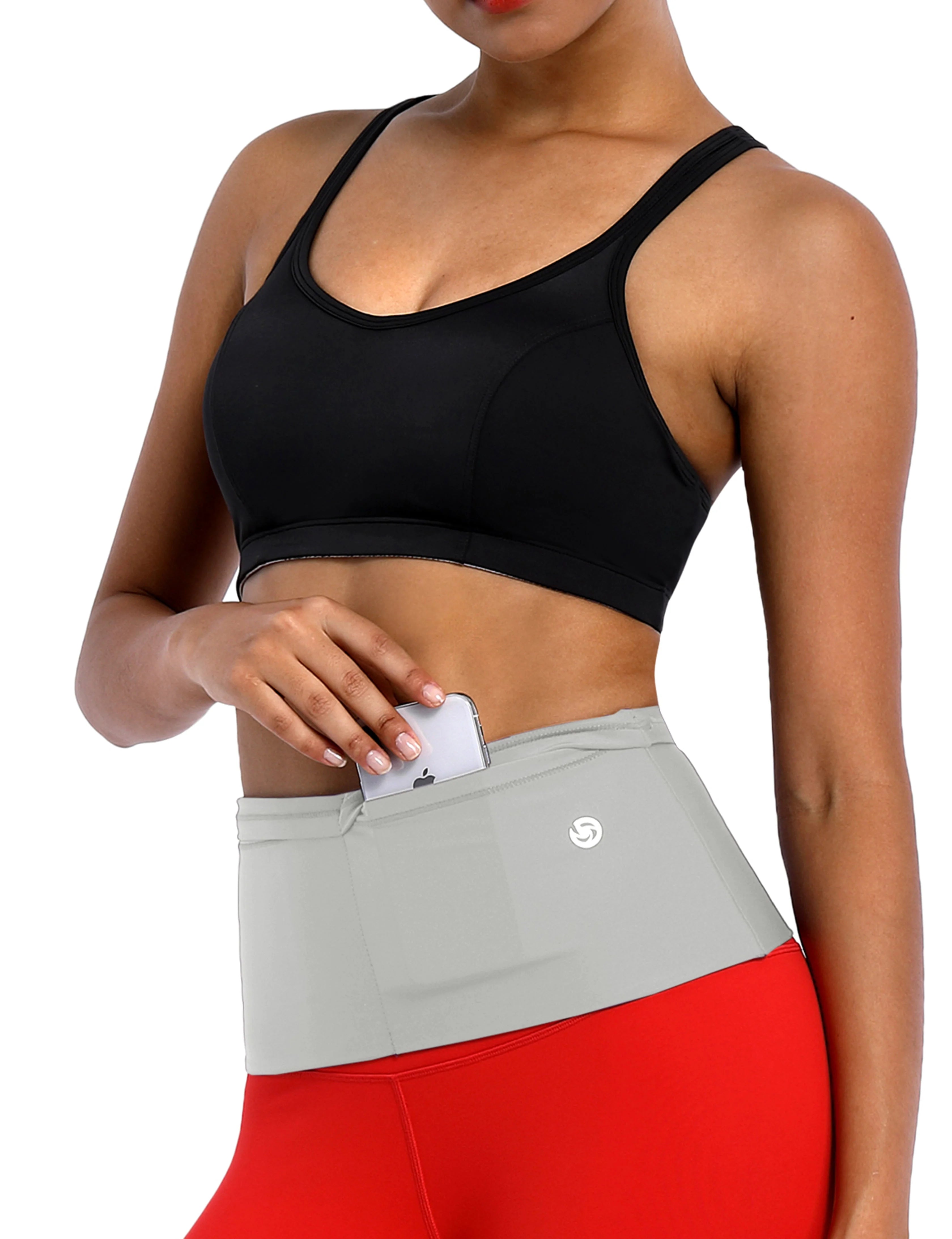 4 Pocket Sports Running Waist Pack lightgray