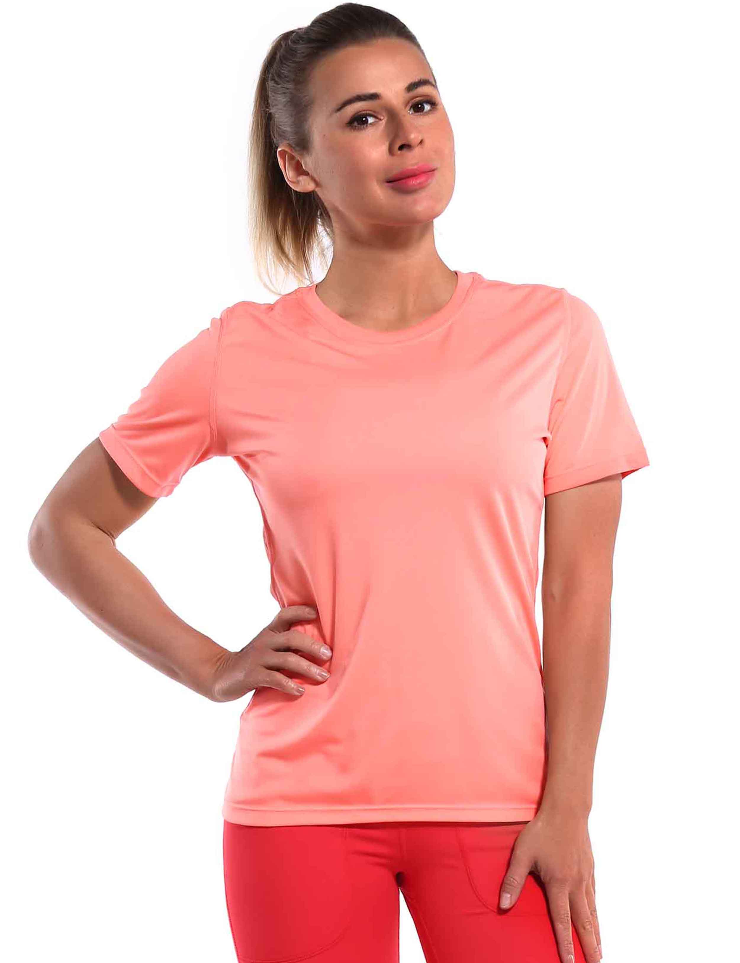 Short Sleeve Athletic Shirts coral_yoga