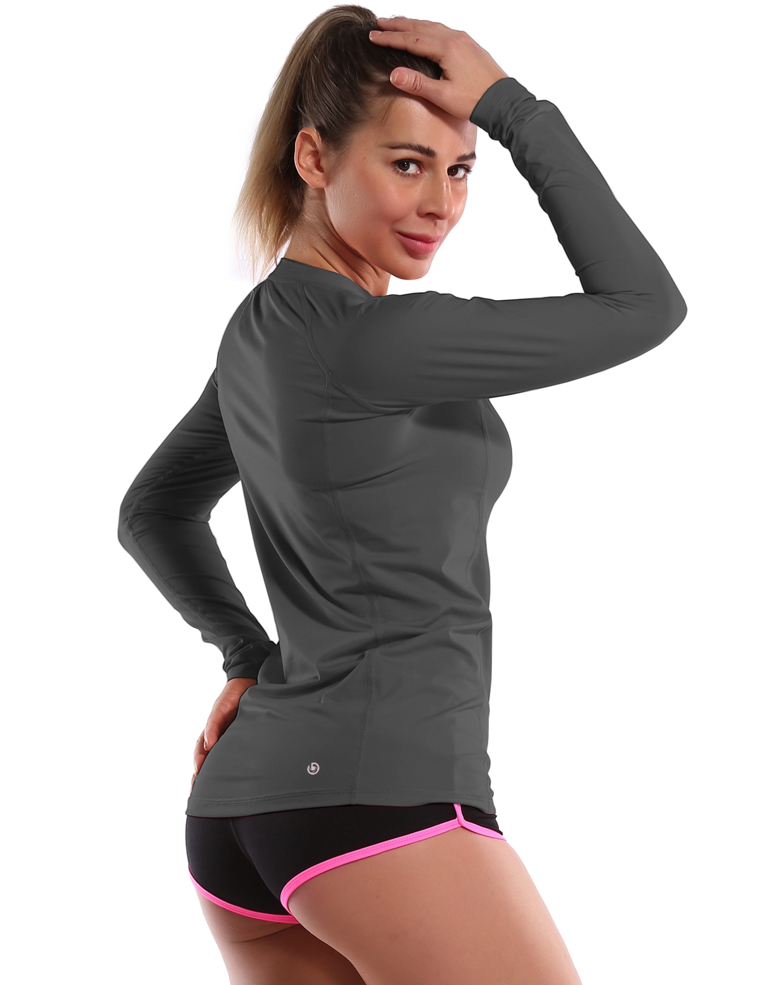 Long Sleeve UPF 50+ Rashguard shadowcharcoal 84%Polyester/16%Spandex Fitted design Dries ultra-fast UV Protection: UPF 50 sun protection