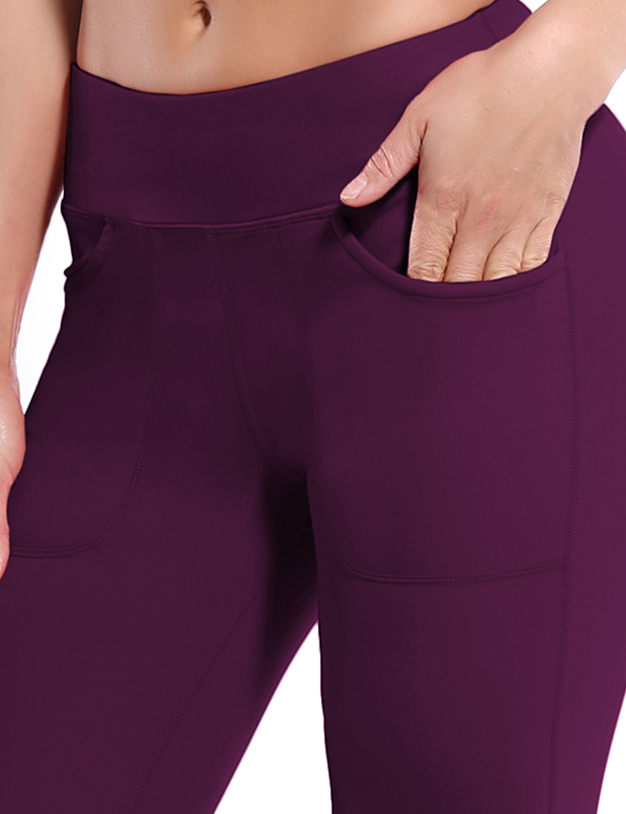 4 Pockets Bootcut Leggings grapevine 75%Nylon/25%Spandex Fabric doesn't attract lint easily 4-way stretch No see-through Moisture-wicking Inner pocket Four lengths