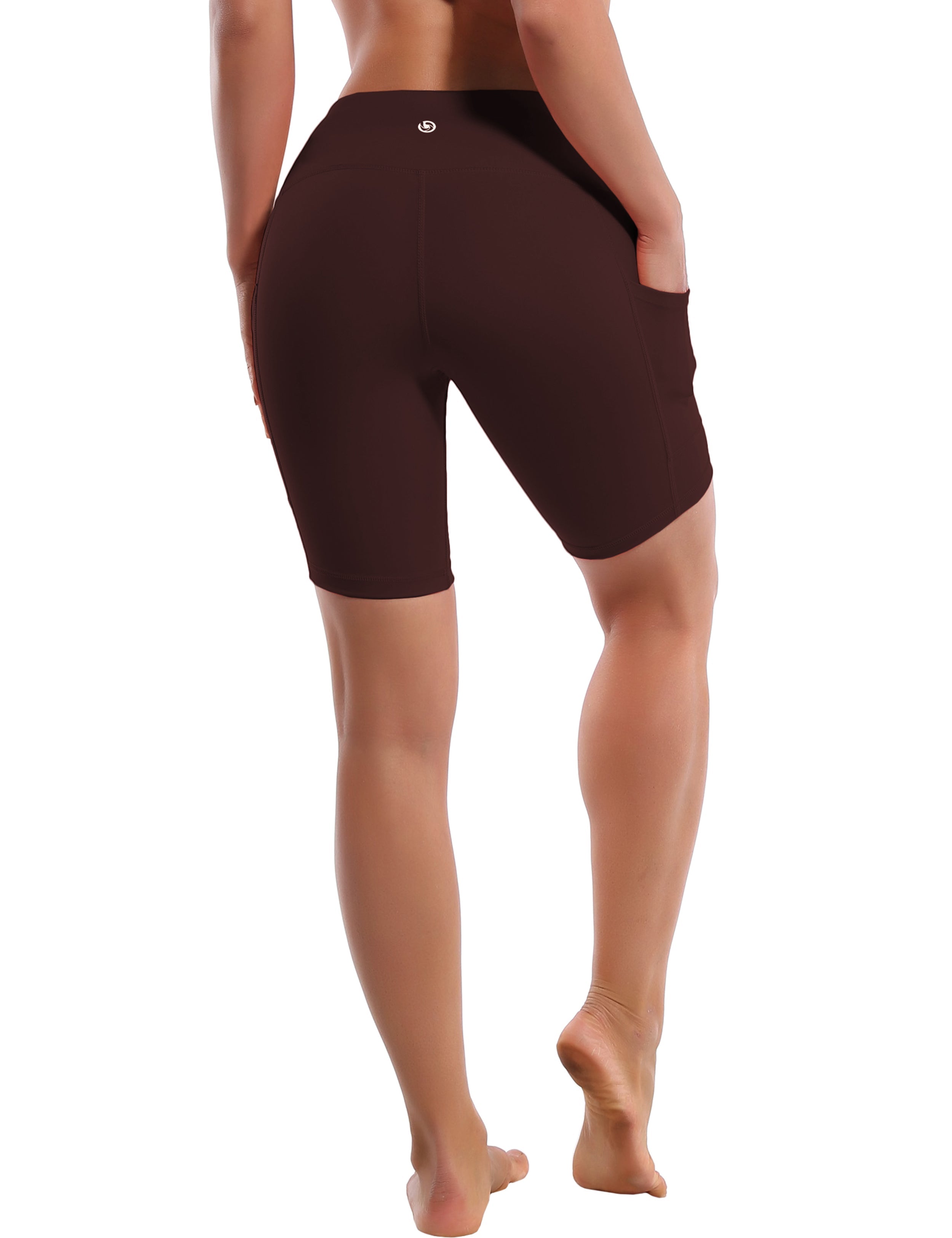 8" Side Pockets Gym Shorts mahoganymaroon Sleek, soft, smooth and totally comfortable: our newest style is here. Softest-ever fabric High elasticity High density 4-way stretch Fabric doesn't attract lint easily No see-through Moisture-wicking Machine wash 75% Nylon, 25% Spandex