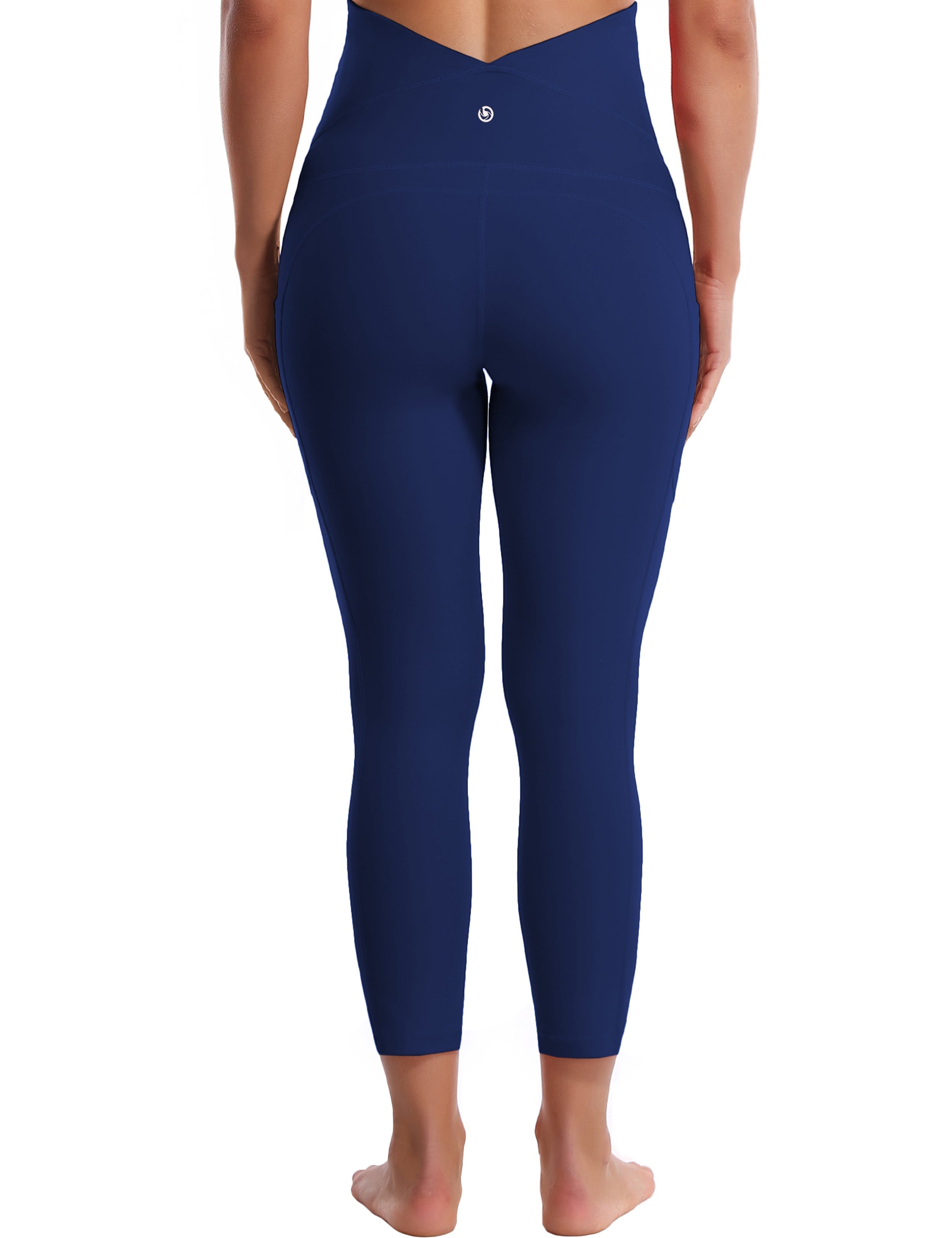 22" Side Pockets Maternity yogastudio Pants navy 87%Nylon/13%Spandex Softest-ever fabric High elasticity 4-way stretch Fabric doesn't attract lint easily No see-through Moisture-wicking Machine wash