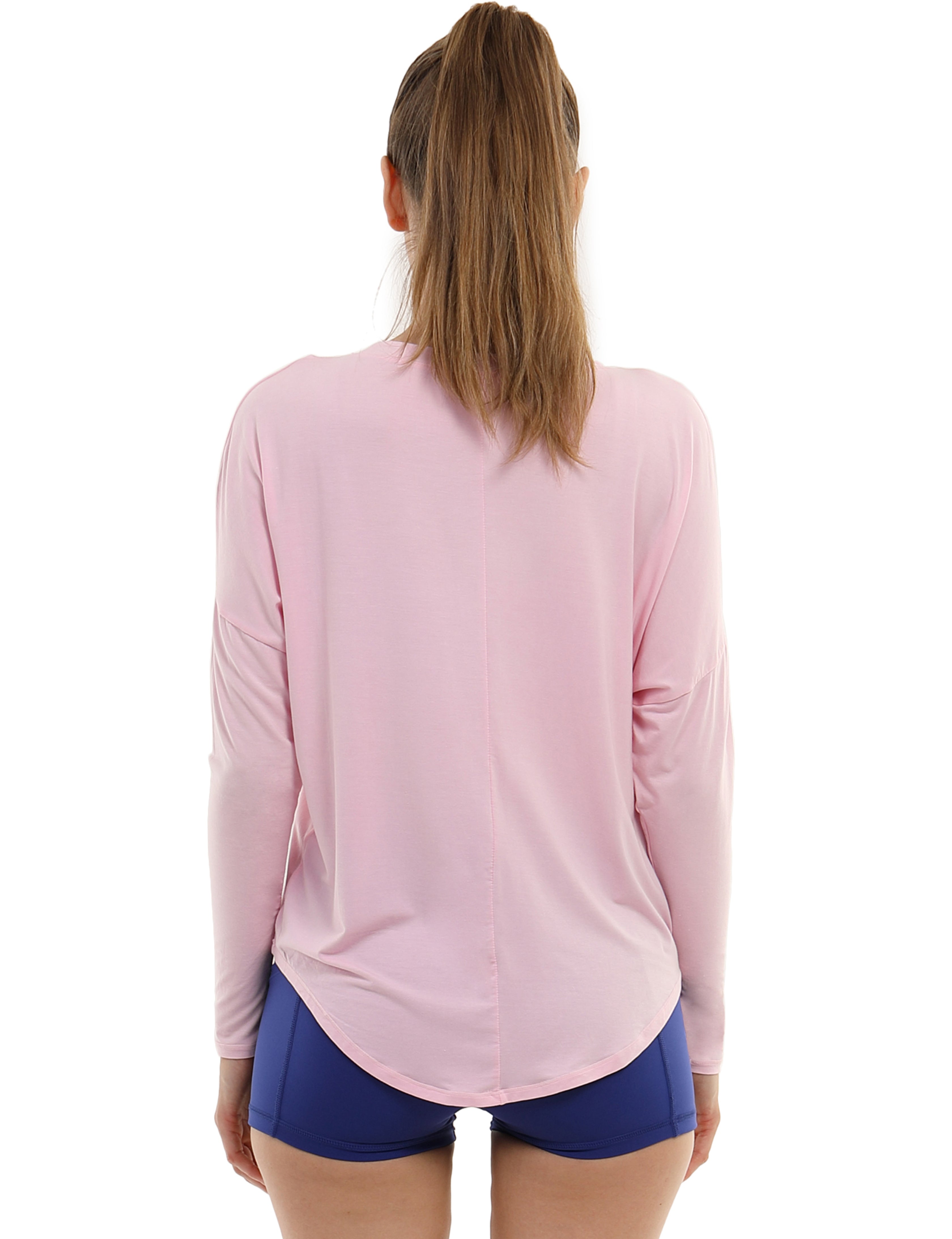 Tall Size Batwing Tunic Tops lightpink_Tall Size