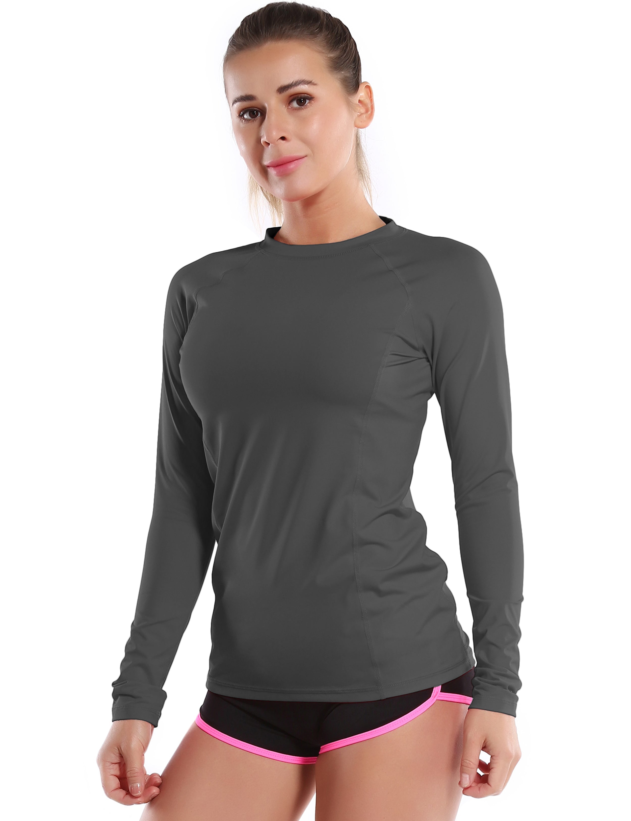 Long Sleeve UPF 50+ Rashguard shadowcharcoal 84%Polyester/16%Spandex Fitted design Dries ultra-fast UV Protection: UPF 50 sun protection