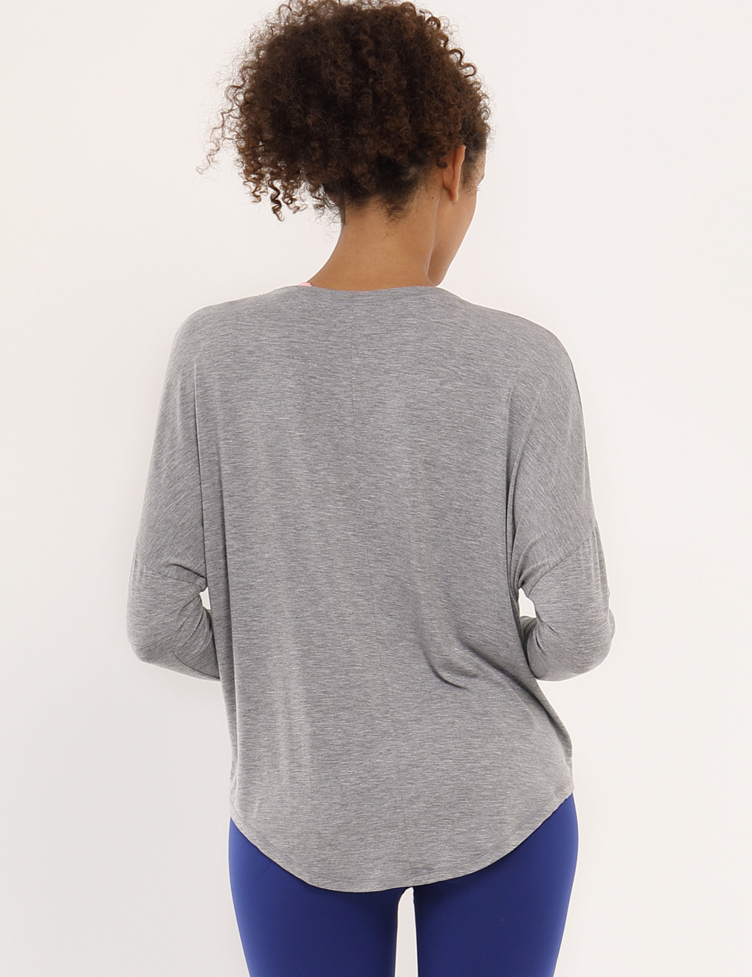 Running Batwing Tunic Tops heathergray_Running