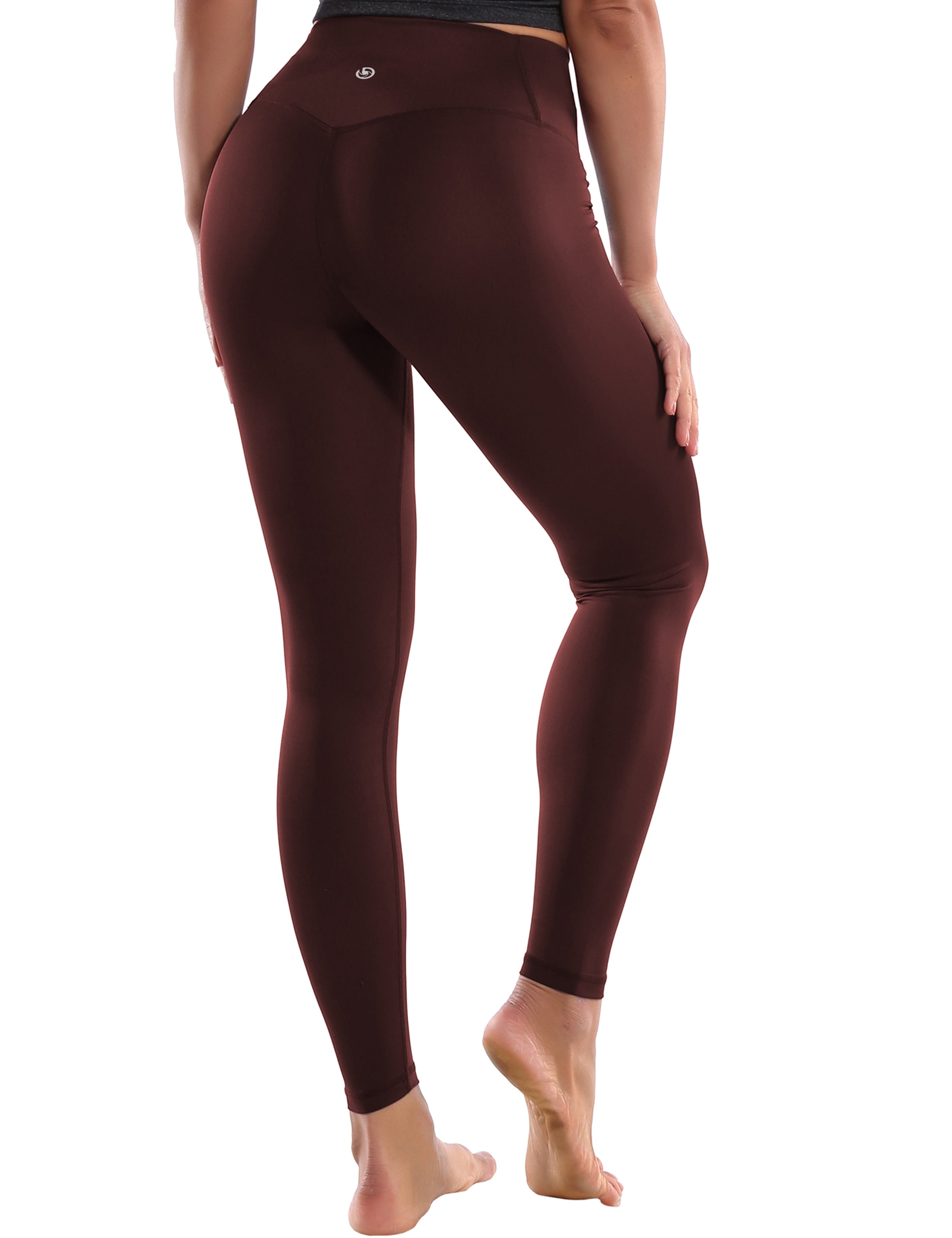 Crotch Seamless Biking Pants mahoganymaroon