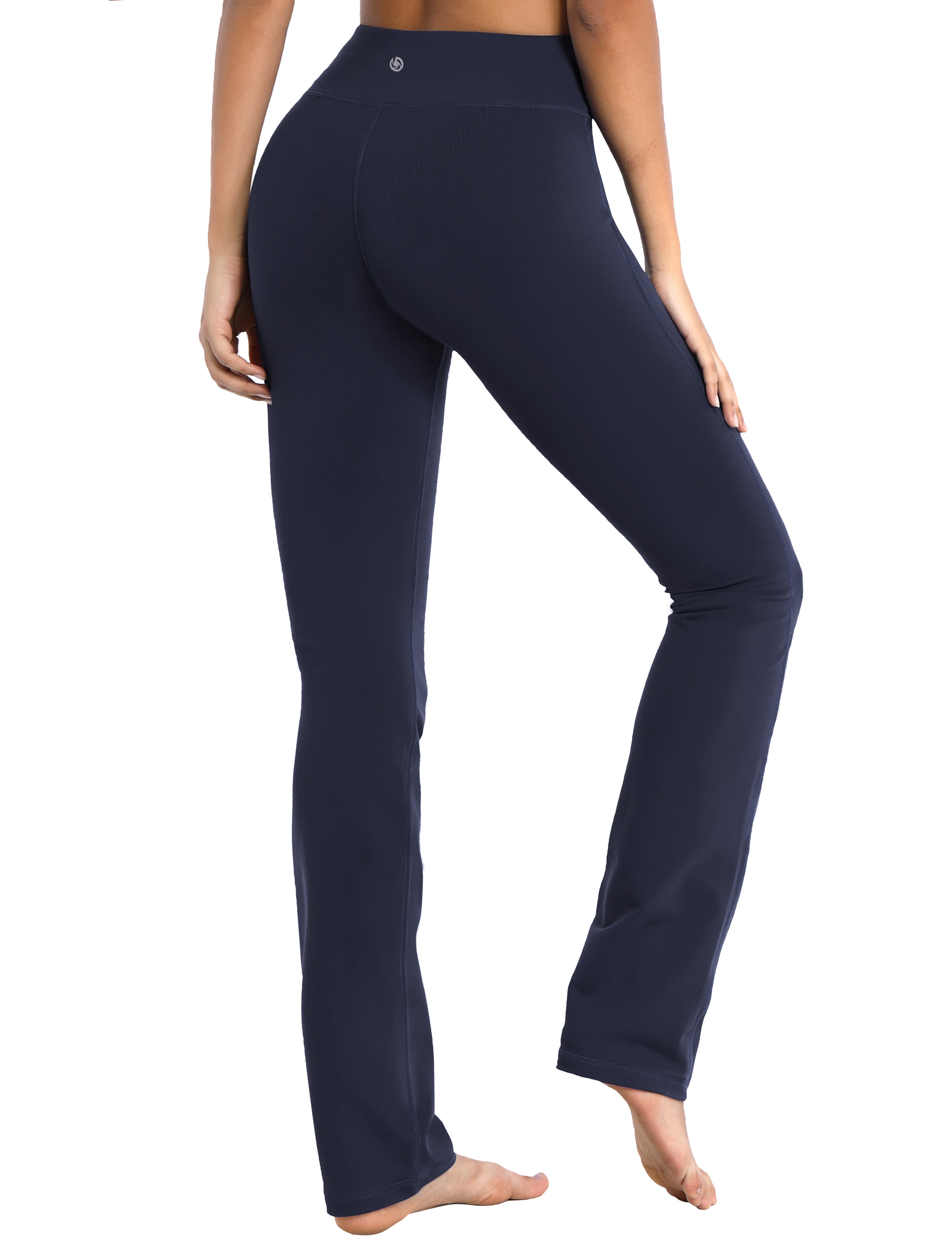 29" 31" 33" 35" Straight Leg Leggings darknavy_Running