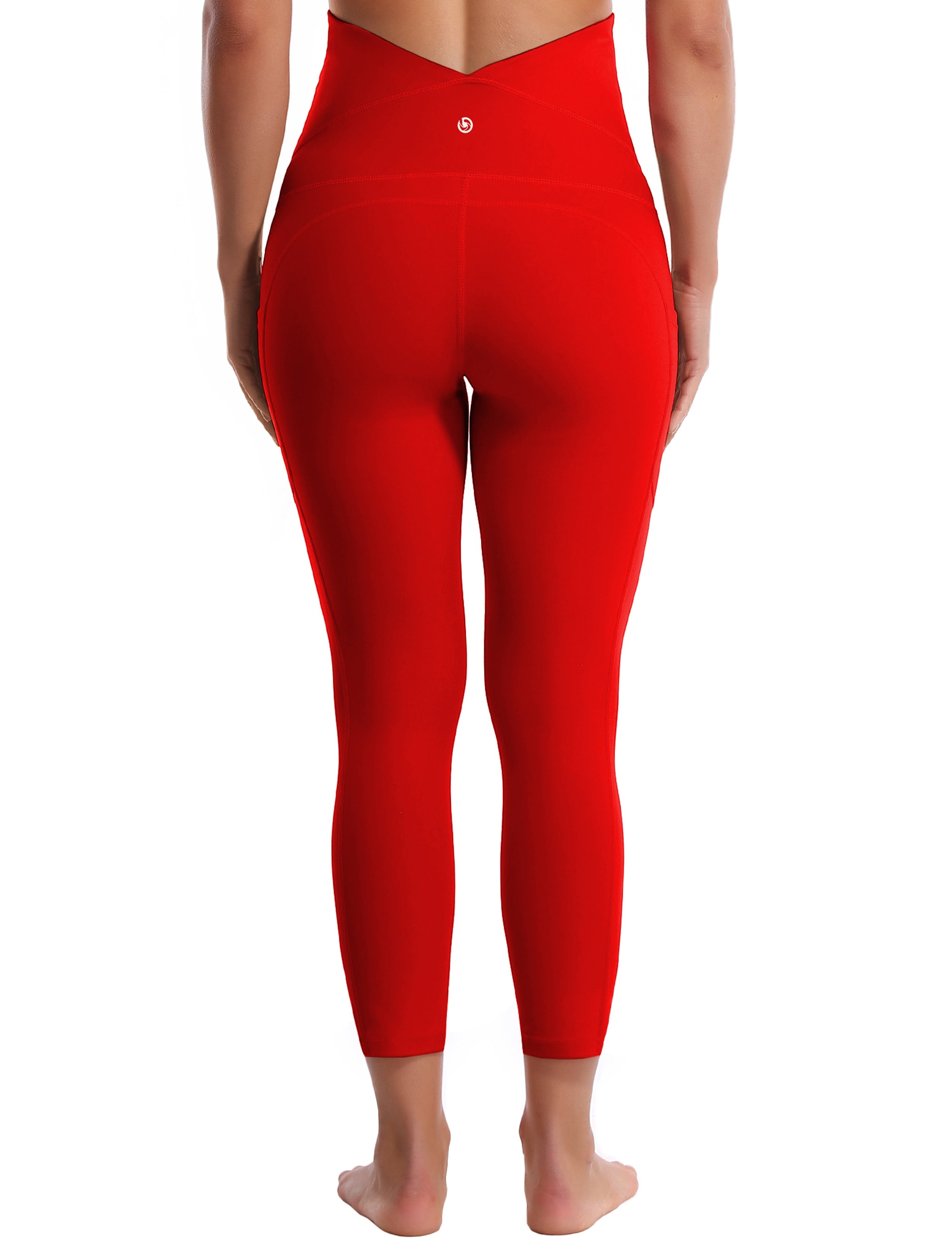 22" Side Pockets Maternity Golf Pants scarlet 87%Nylon/13%Spandex Softest-ever fabric High elasticity 4-way stretch Fabric doesn't attract lint easily No see-through Moisture-wicking Machine wash