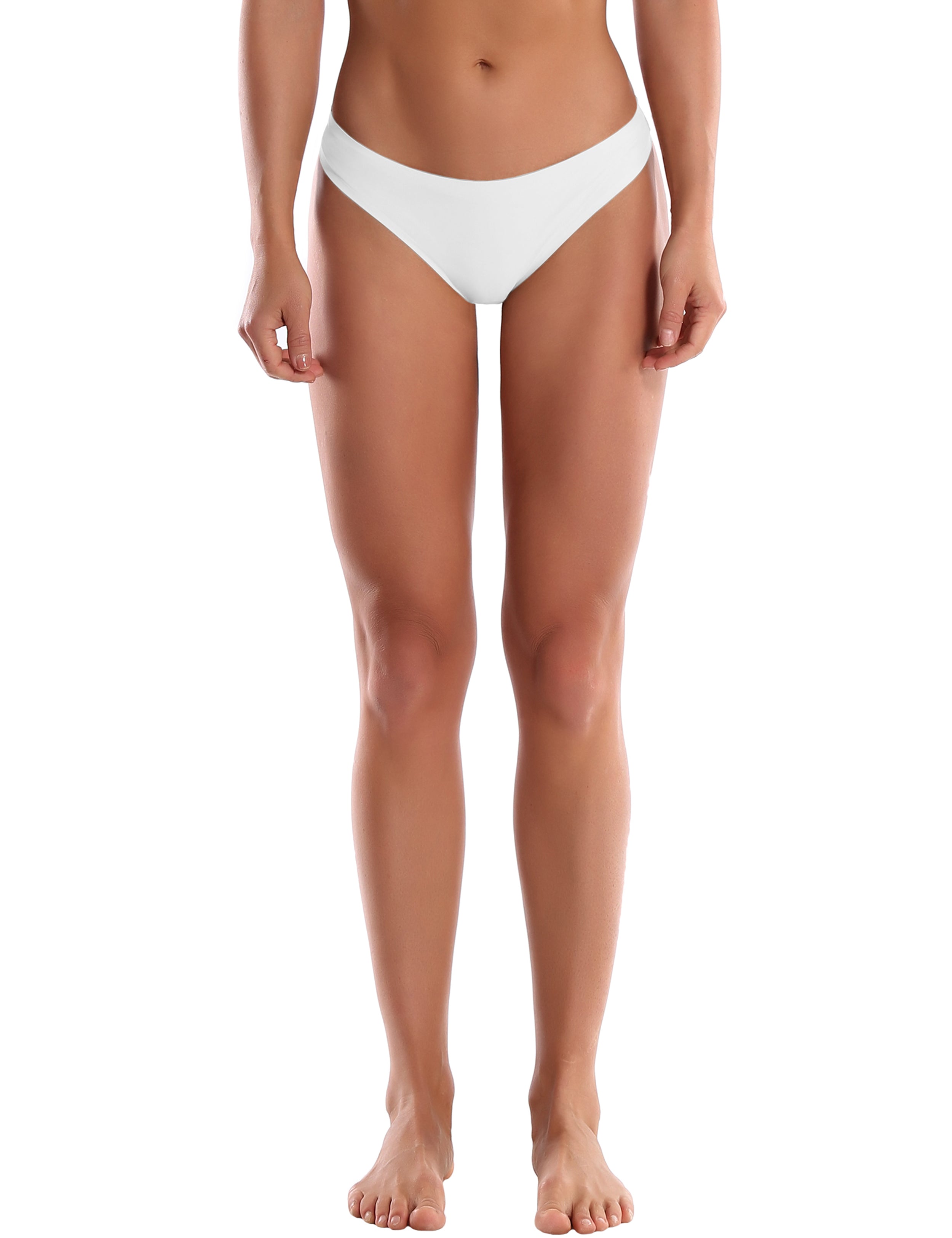 Invisibles Sport Thongs White Sleek, soft, smooth and totally comfortable: our newest thongs style is here. High elasticity High density Softest-ever fabric Laser cutting Unsealed Comfortable No panty lines Machine wash 95% Nylon, 5% Spandex