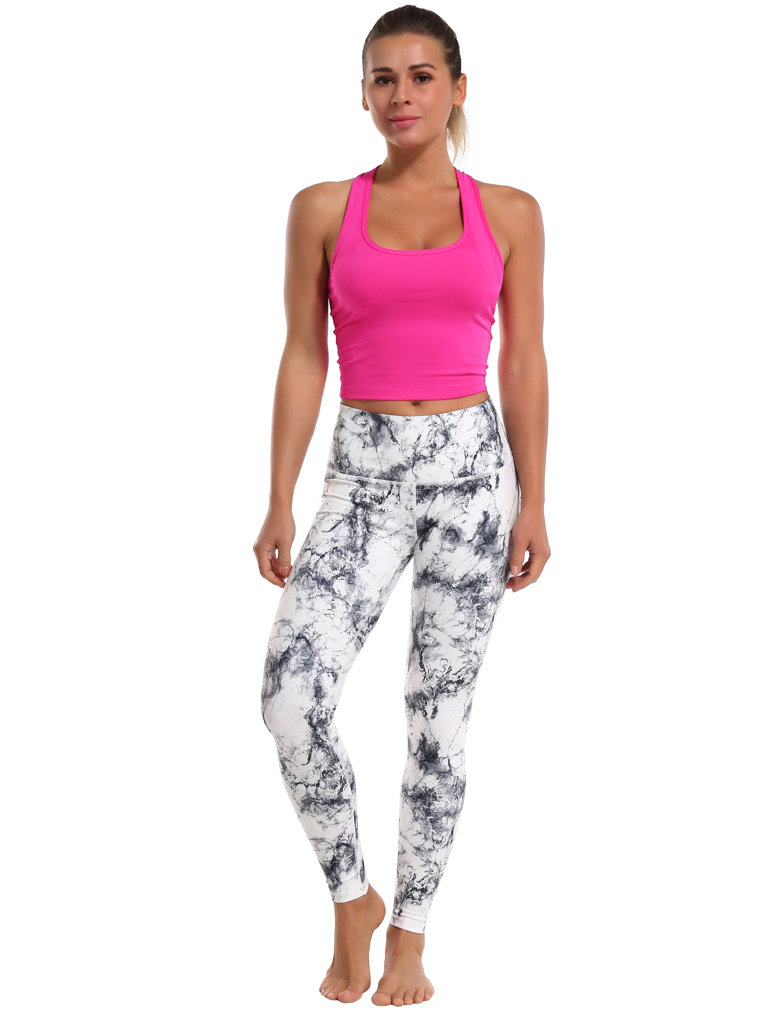 High Waist Pilates Pants arabescato 82%Polyester/18%Spandex Fabric doesn't attract lint easily 4-way stretch No see-through Moisture-wicking Tummy control Inner pocket