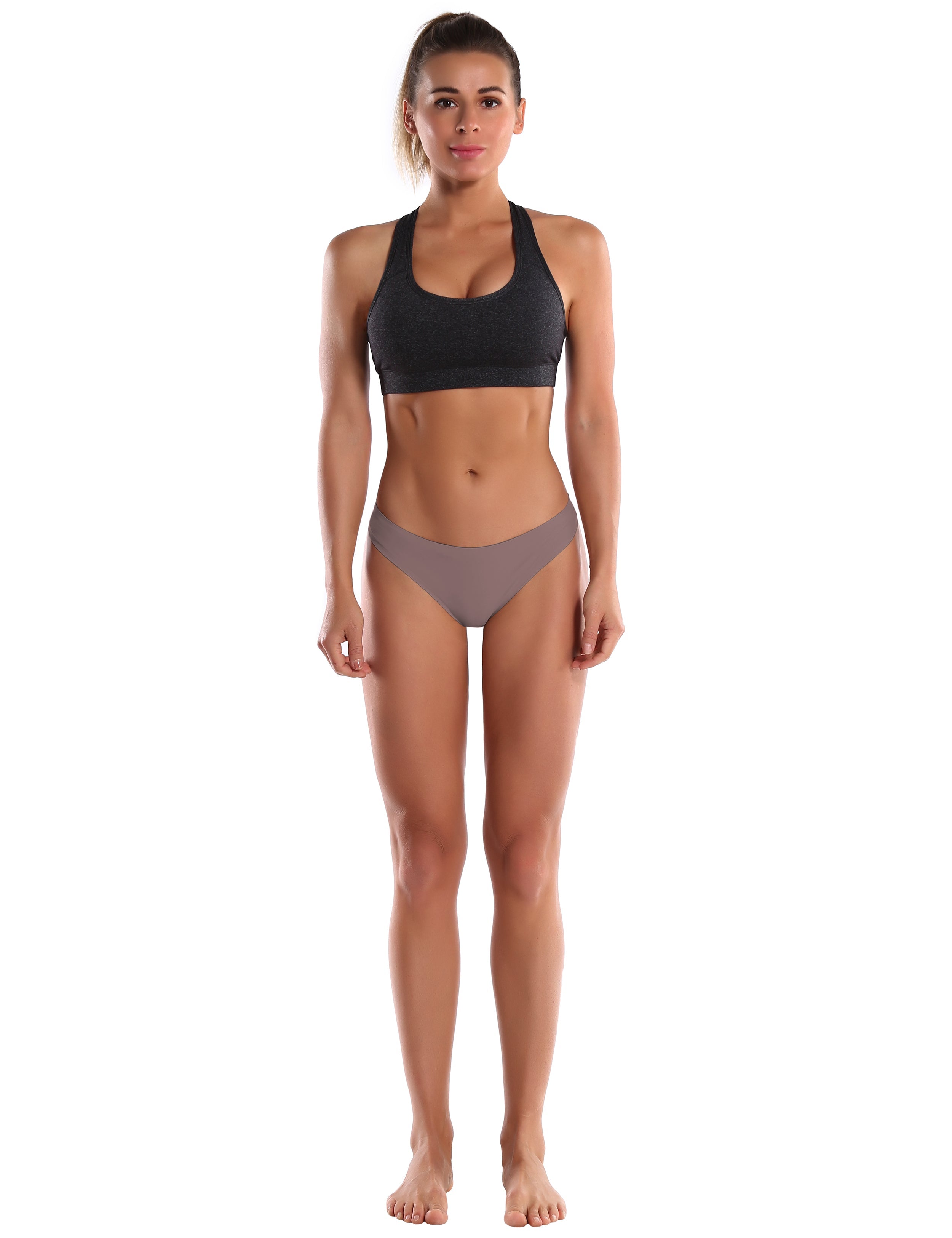 Invisibles Sport Thongs Brown Sleek, soft, smooth and totally comfortable: our newest thongs style is here. High elasticity High density Softest-ever fabric Laser cutting Unsealed Comfortable No panty lines Machine wash 95% Nylon, 5% Spandex