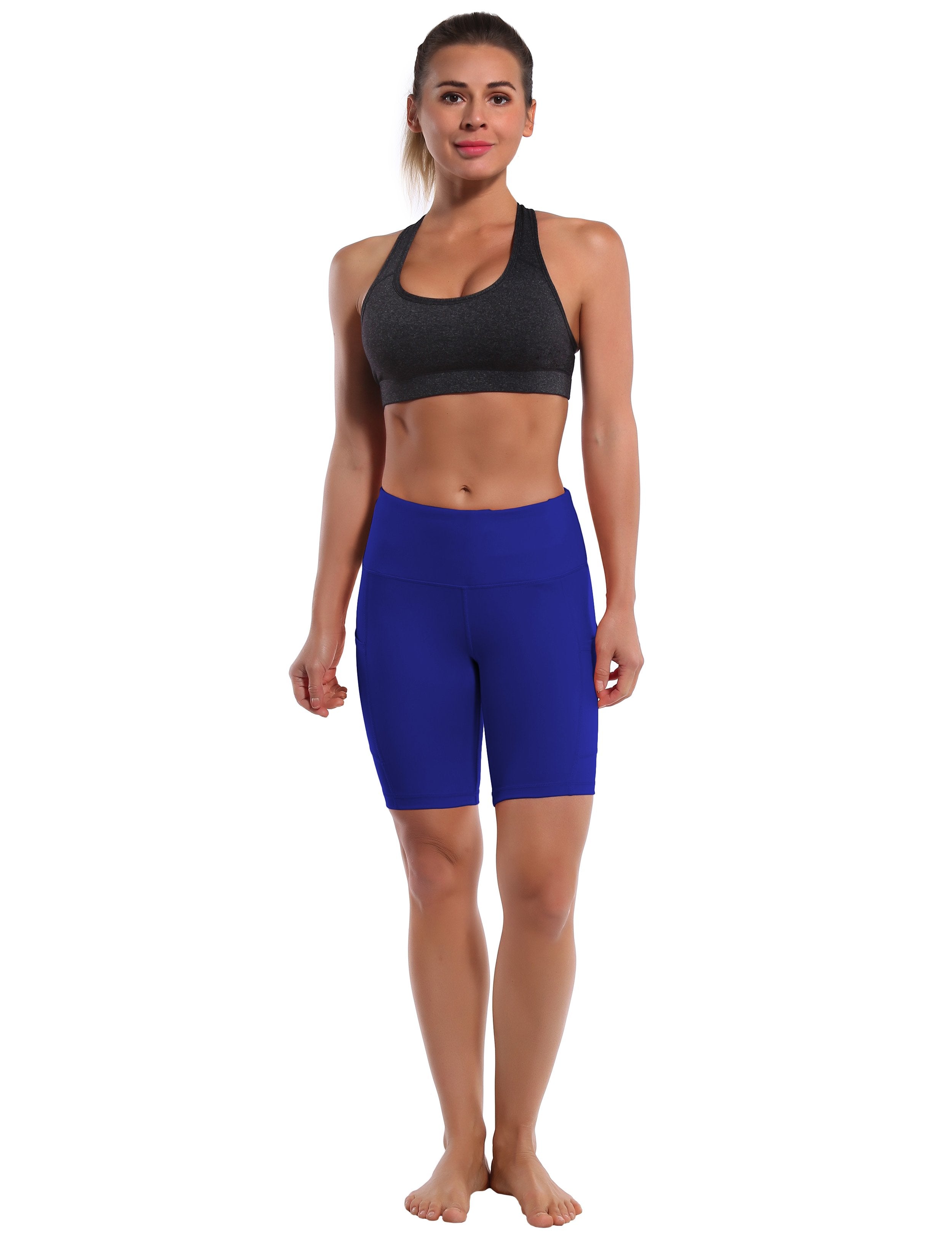 8" Side Pockets Running Shorts navy Sleek, soft, smooth and totally comfortable: our newest style is here. Softest-ever fabric High elasticity High density 4-way stretch Fabric doesn't attract lint easily No see-through Moisture-wicking Machine wash 75% Nylon, 25% Spandex