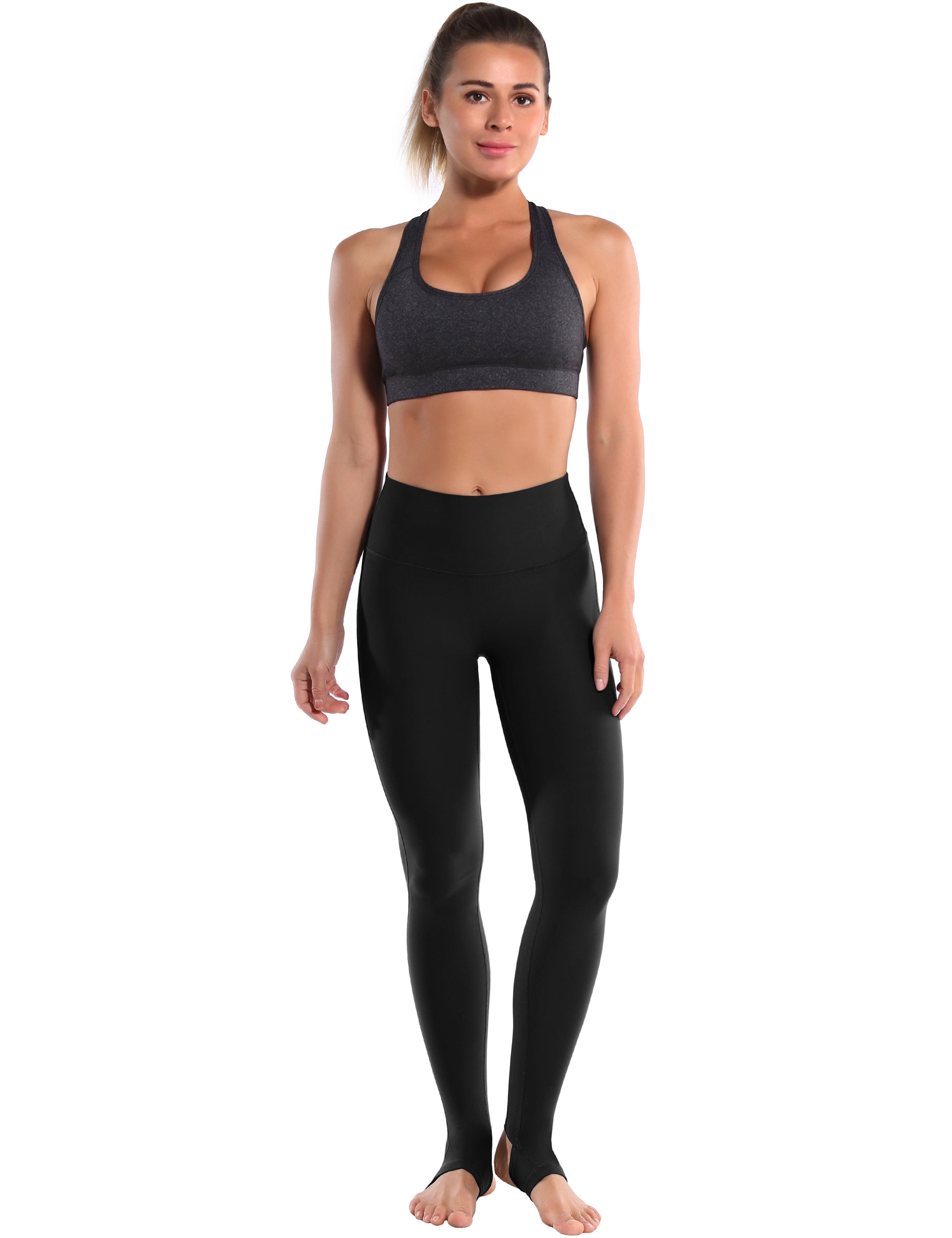 Over the Heel yogastudio Pants black Over the Heel Design 87%Nylon/13%Spandex Fabric doesn't attract lint easily 4-way stretch No see-through Moisture-wicking Tummy control