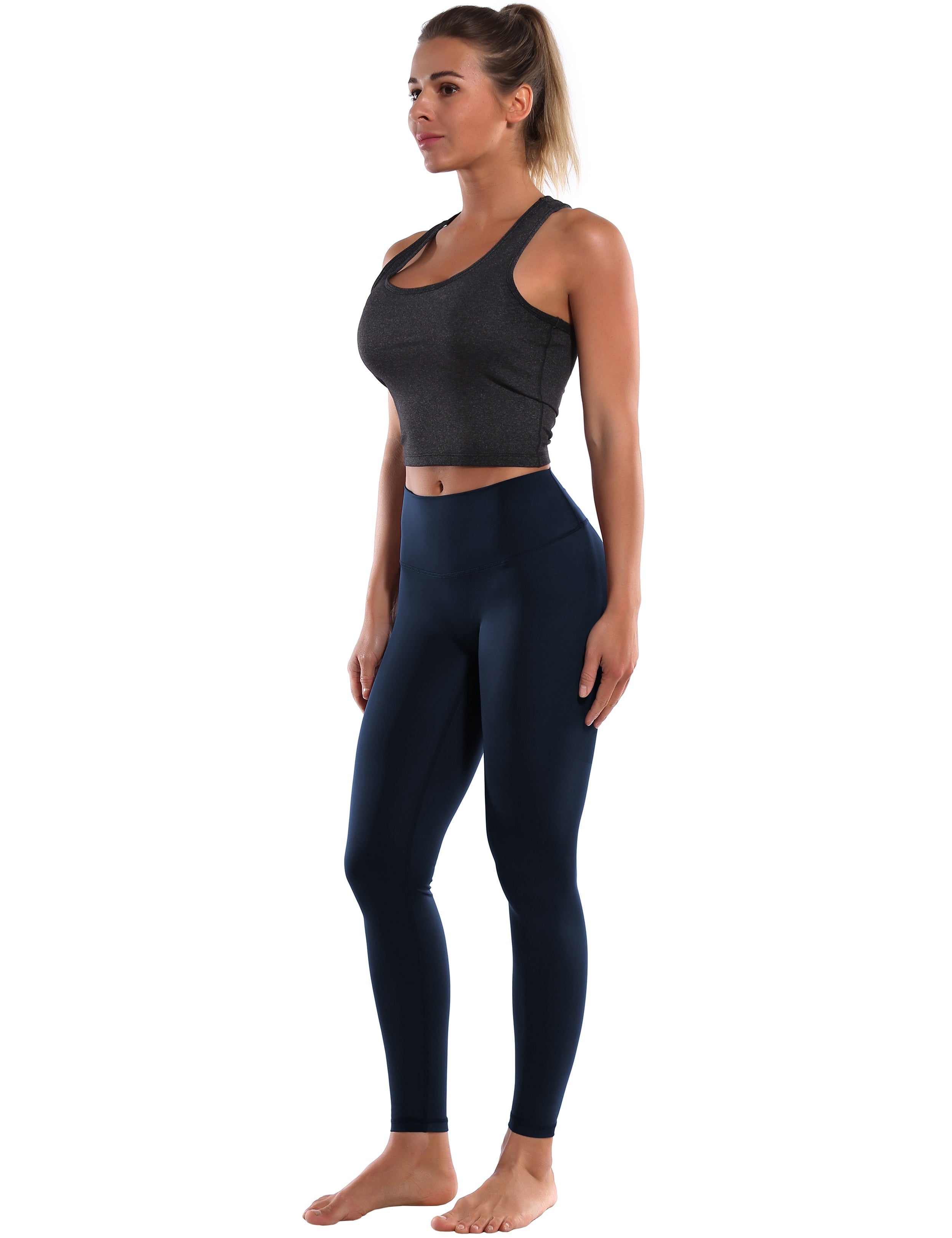 Crotch Seamless Biking Pants darknavy