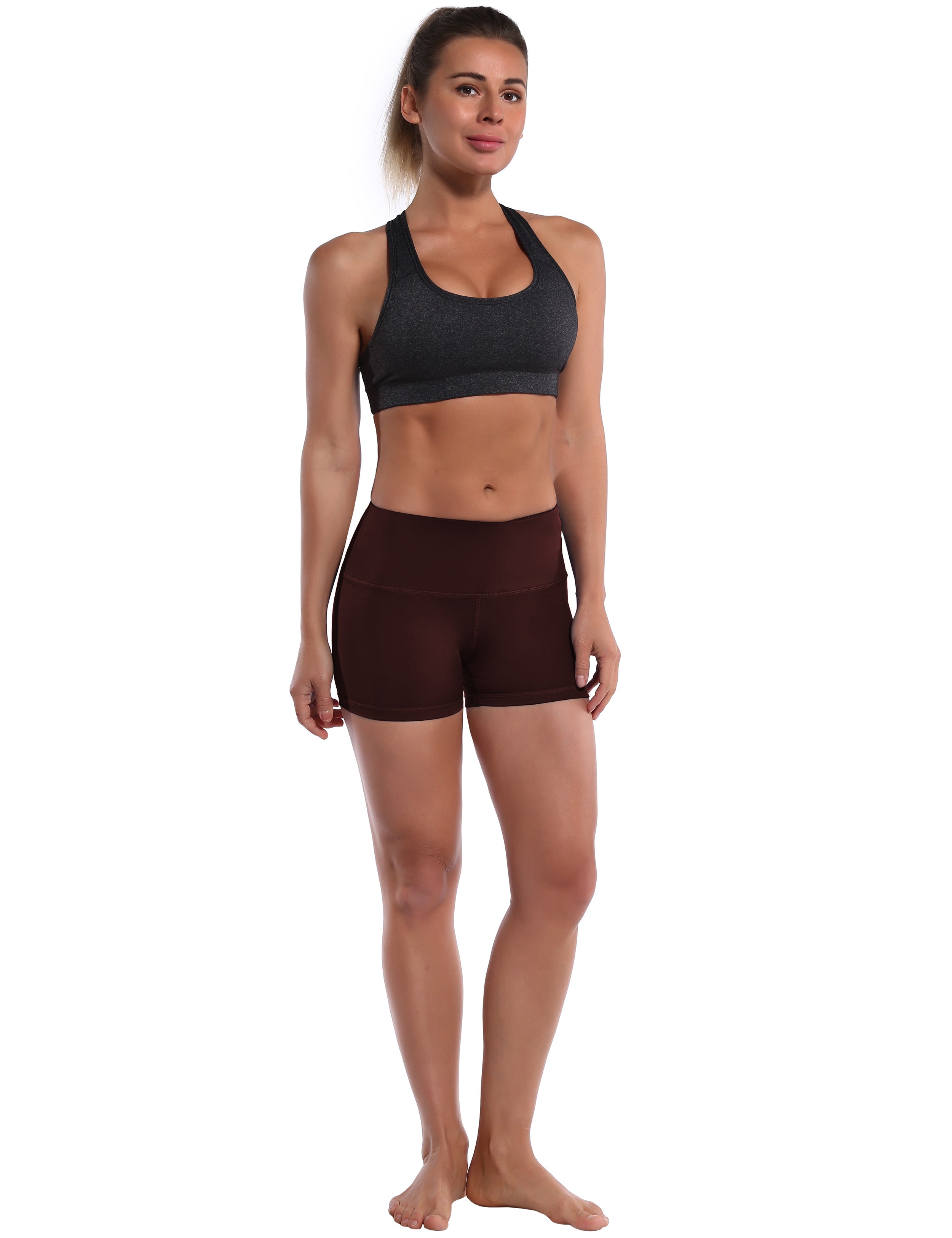 2.5" Biking Shorts mahoganymaroon Softest-ever fabric High elasticity High density 4-way stretch Fabric doesn't attract lint easily No see-through Moisture-wicking Machine wash 75% Nylon, 25% Spandex