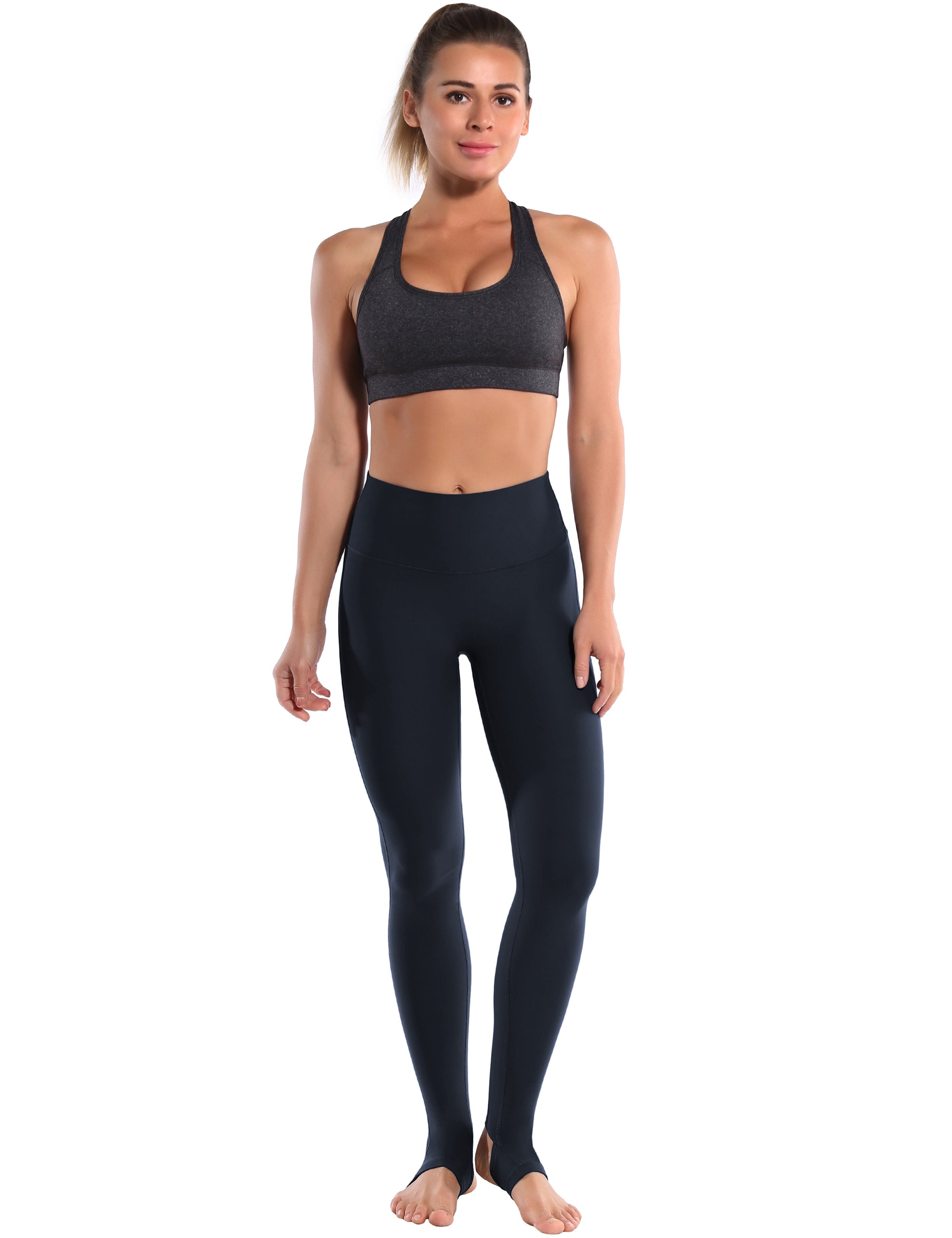 Over the Heel yogastudio Pants darknavy Over the Heel Design 87%Nylon/13%Spandex Fabric doesn't attract lint easily 4-way stretch No see-through Moisture-wicking Tummy control