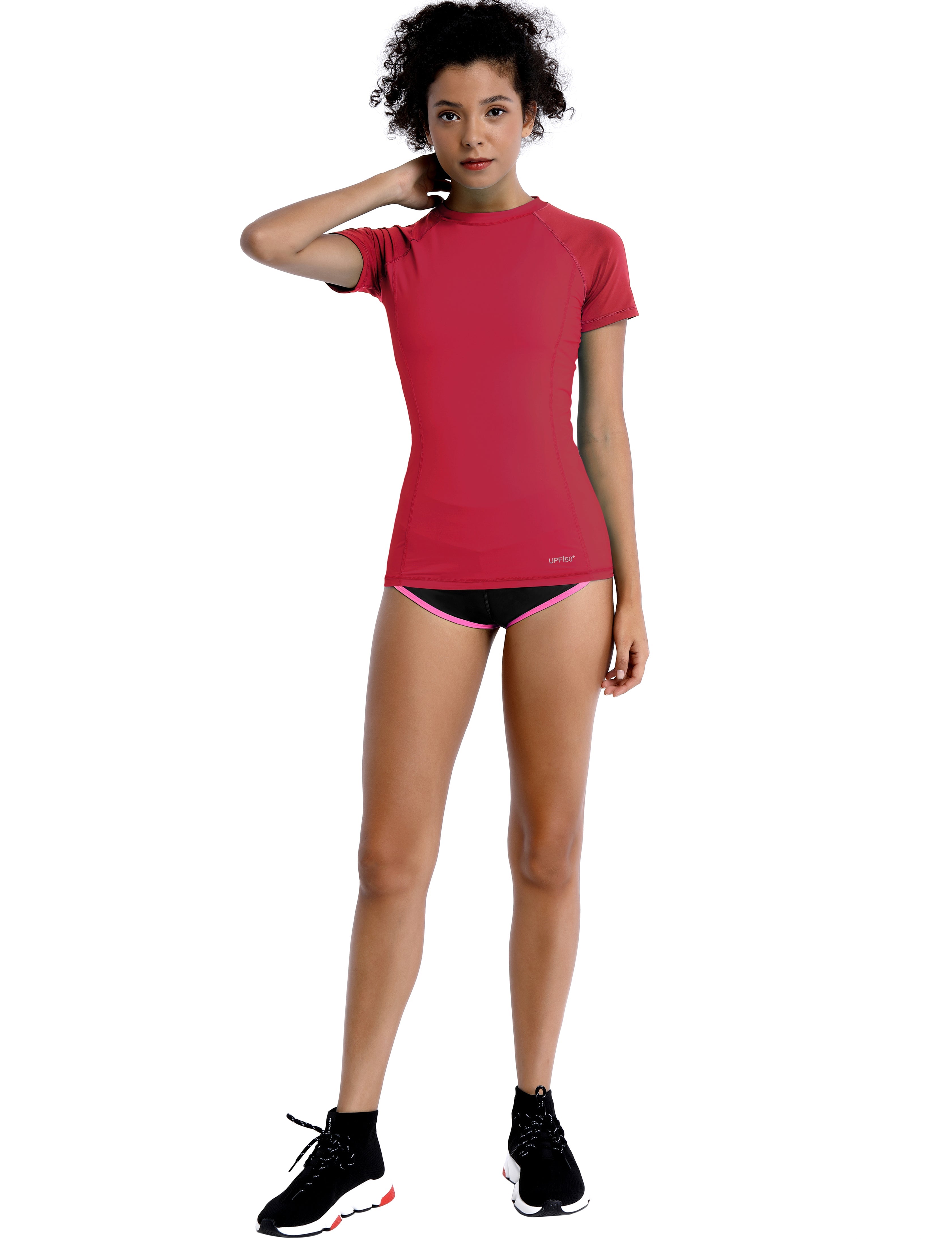 Short Sleeve UPF 50+Rashguard rosecoral_Jogging