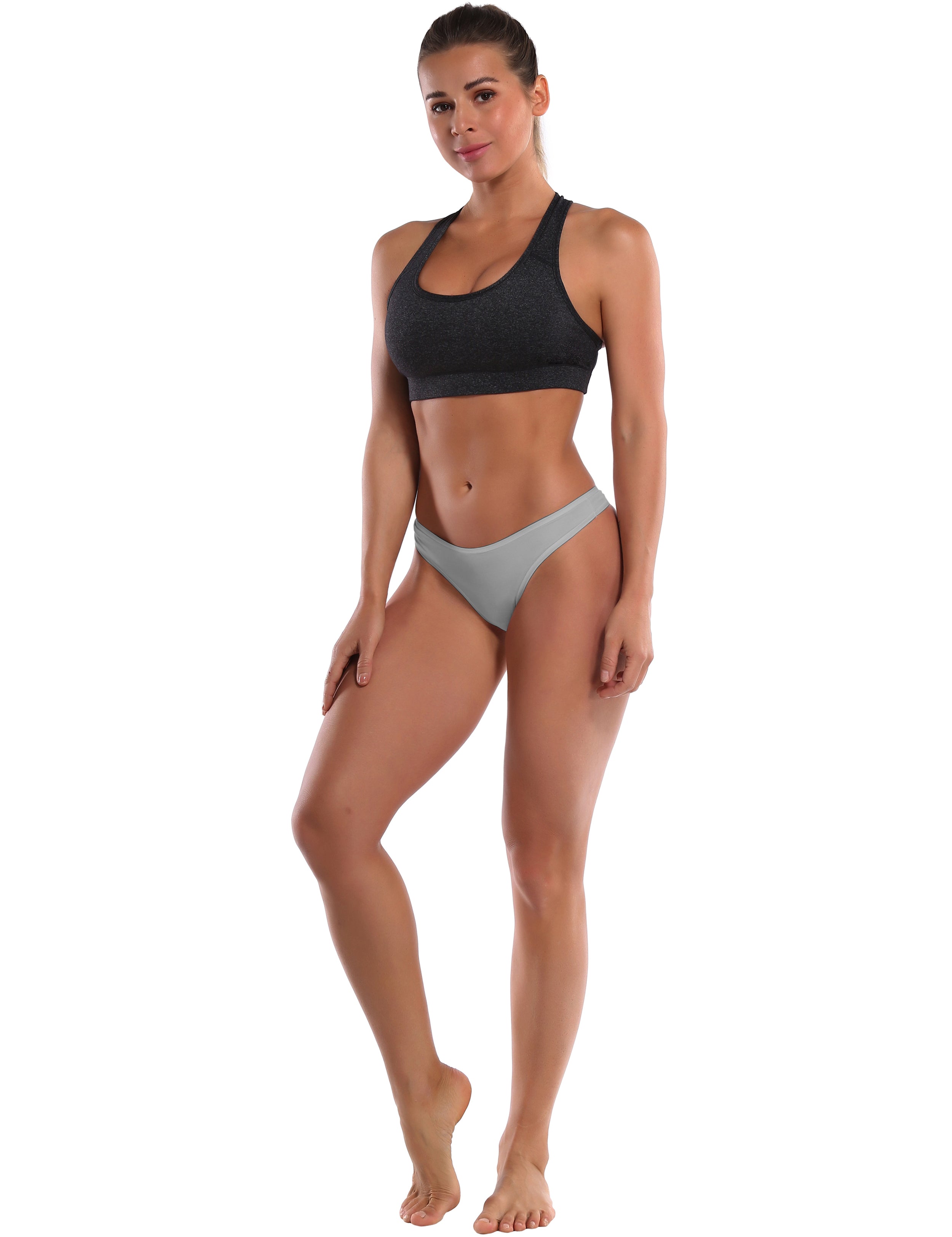 Super Soft Modal Sports Thongs underwear lightgray_Gym