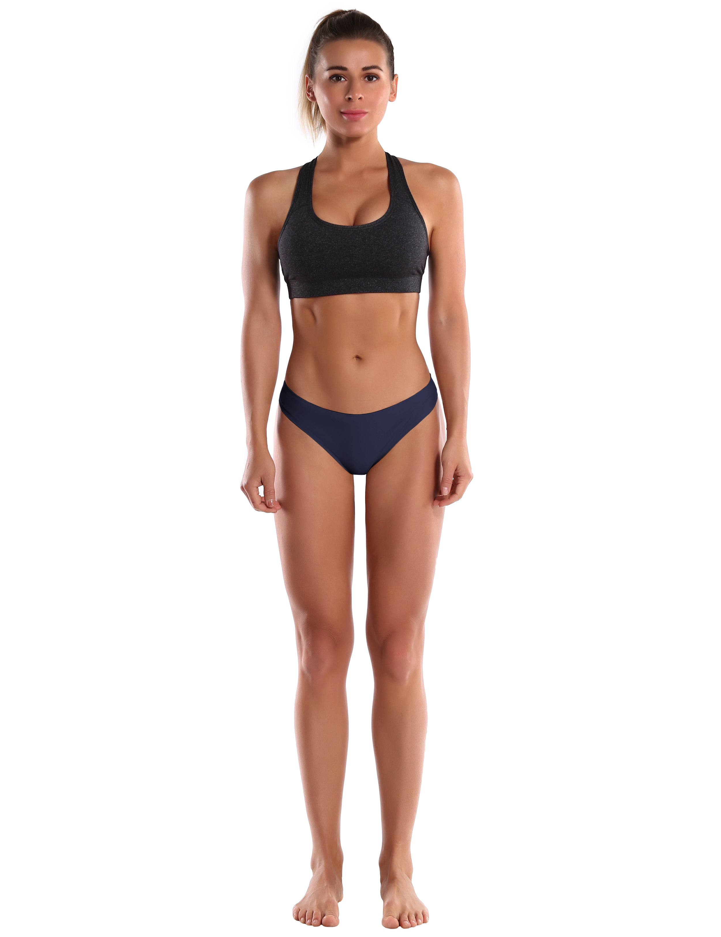 Invisibles Sport Thongs Darknavy Sleek, soft, smooth and totally comfortable: our newest thongs style is here. High elasticity High density Softest-ever fabric Laser cutting Unsealed Comfortable No panty lines Machine wash 95% Nylon, 5% Spandex