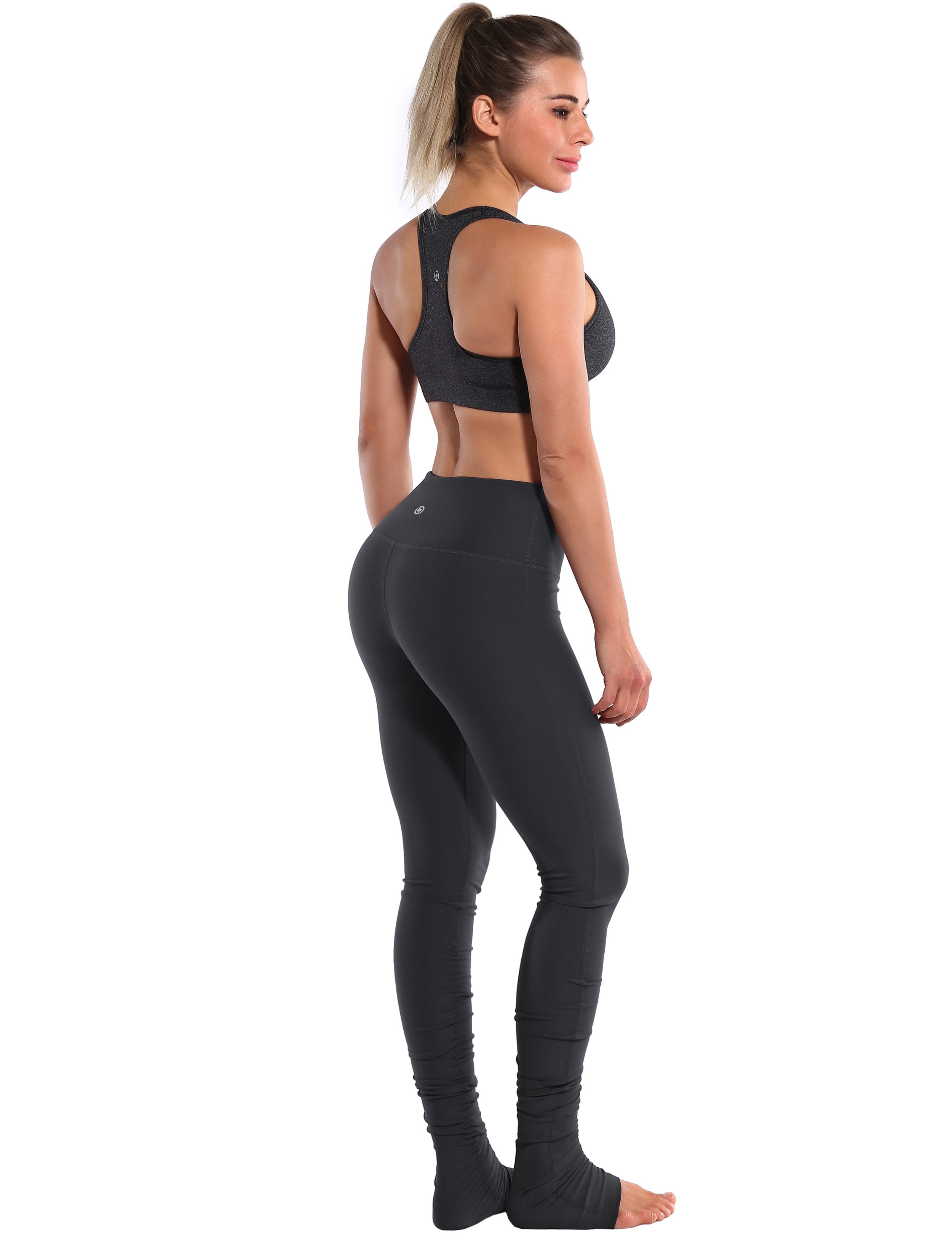 Over the Heel Gym Pants shadowcharcoal Over the Heel Design 87%Nylon/13%Spandex Fabric doesn't attract lint easily 4-way stretch No see-through Moisture-wicking Tummy control