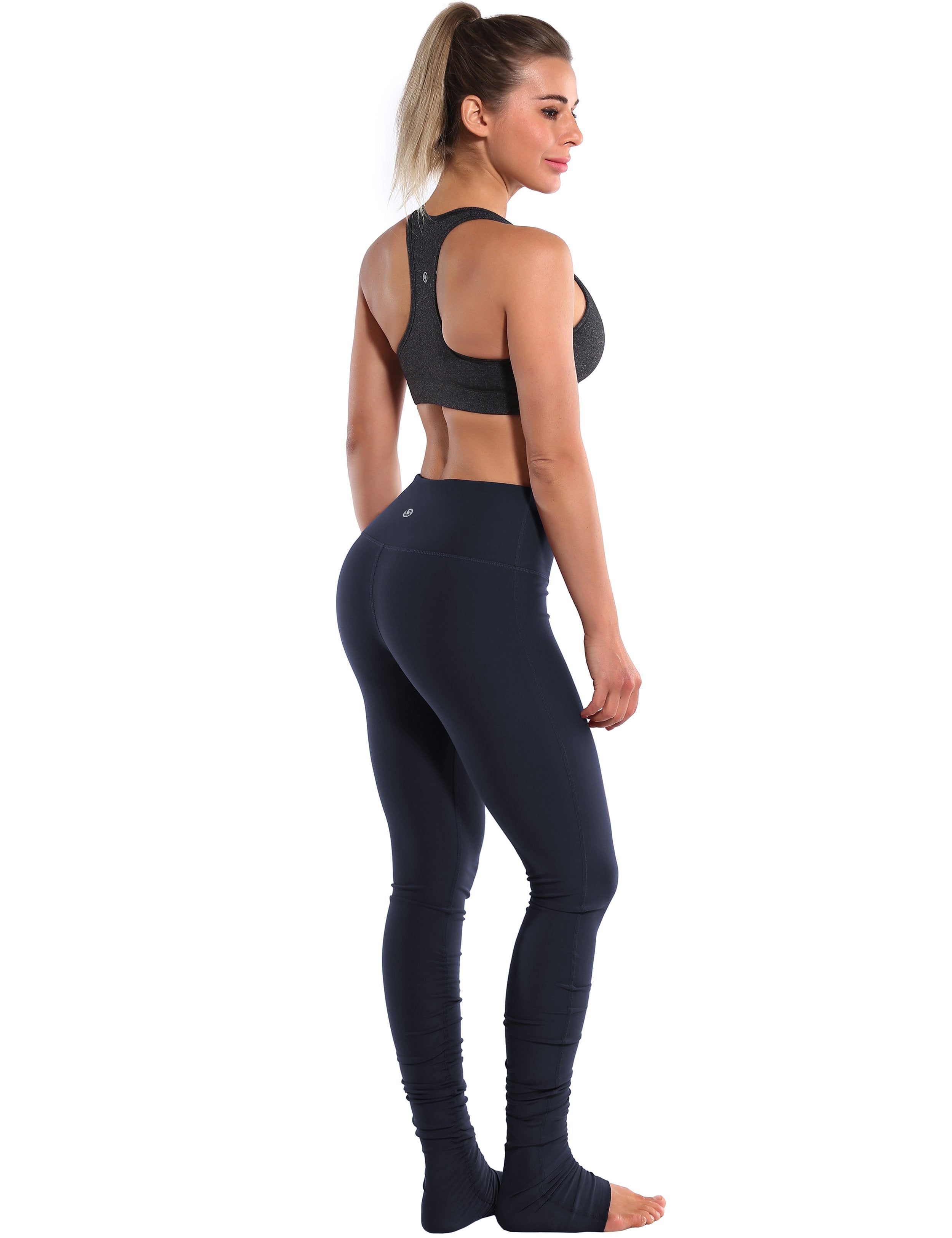 Over the Heel Biking Pants darknavy Over the Heel Design 87%Nylon/13%Spandex Fabric doesn't attract lint easily 4-way stretch No see-through Moisture-wicking Tummy control