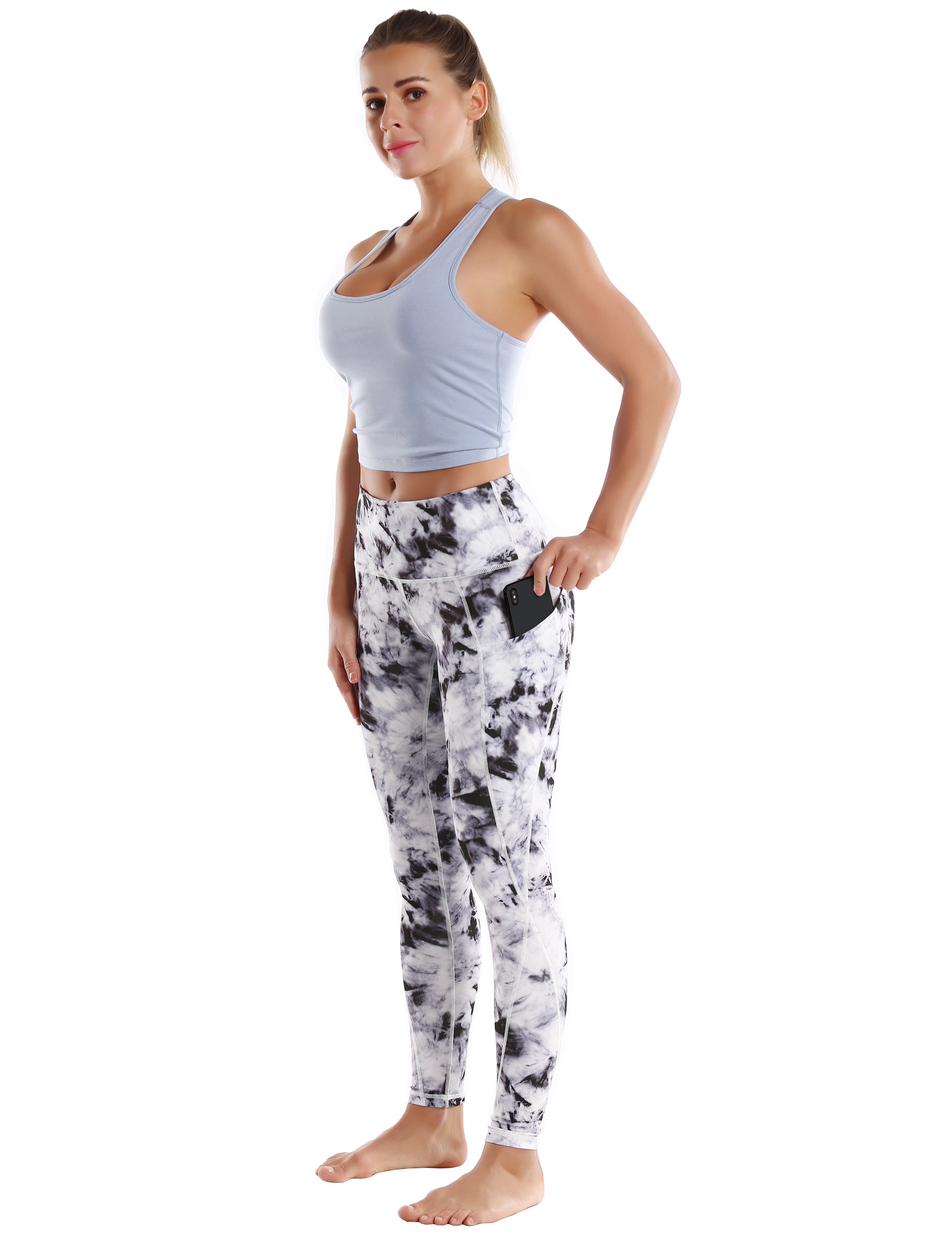 High Waist Side Pockets Golf Pants blackdandelion 78%Polyester/22%Spandex Fabric doesn't attract lint easily 4-way stretch No see-through Moisture-wicking Tummy control Inner pocket