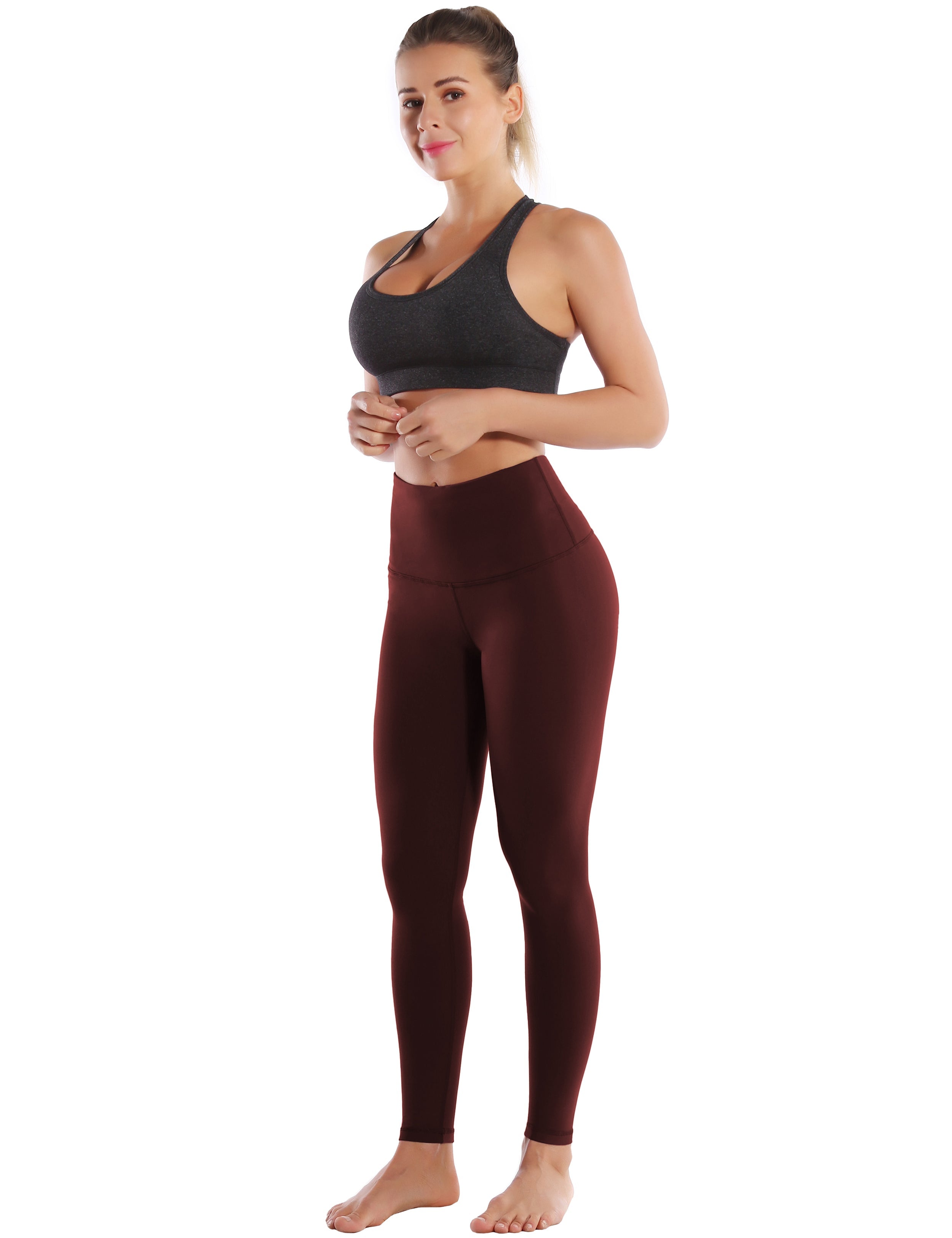 Super High Waist yogastudio Pants mahoganymaroon_yogastudio