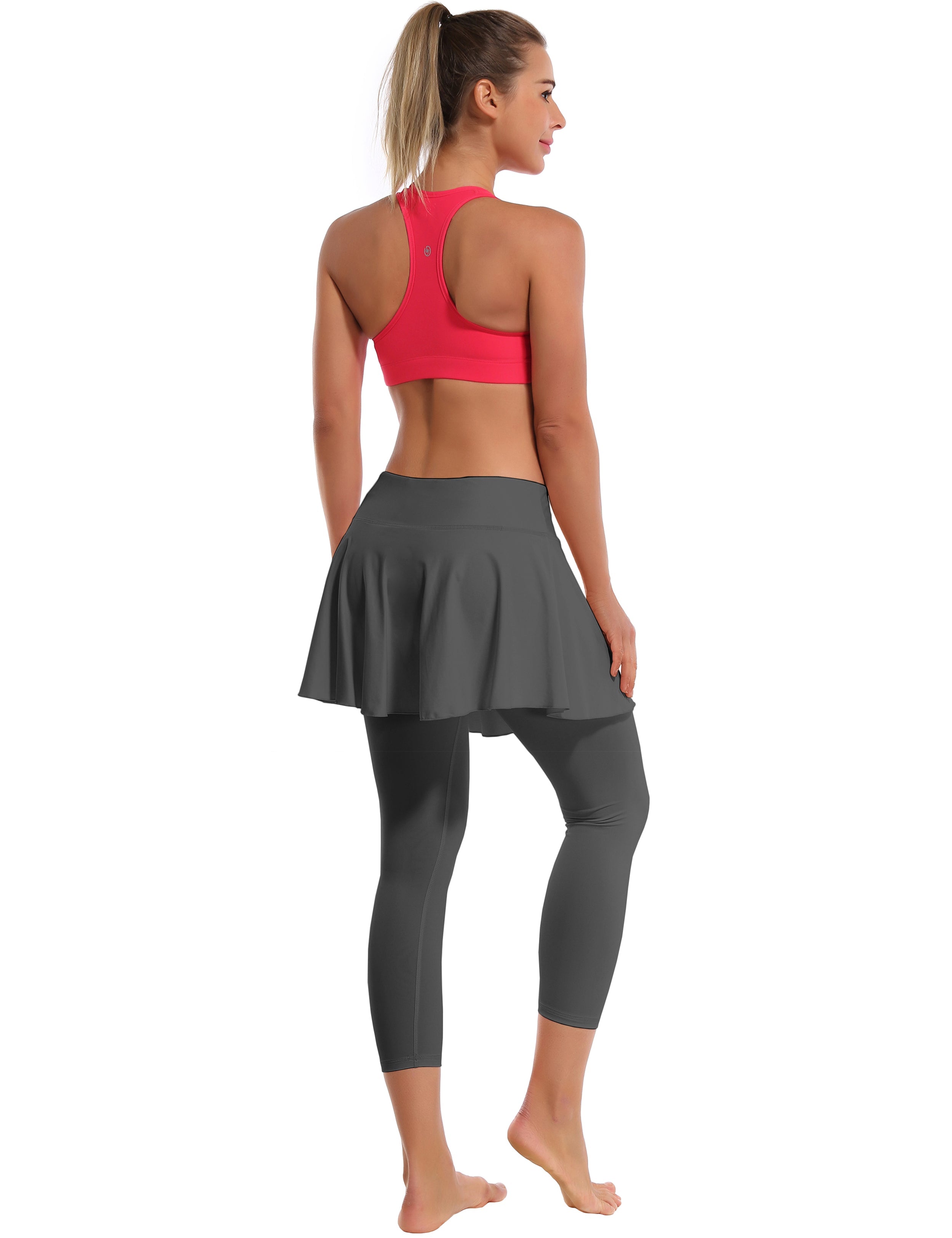 Buy Women Tennis Skirt with Leggings and Pockets Capri Workout