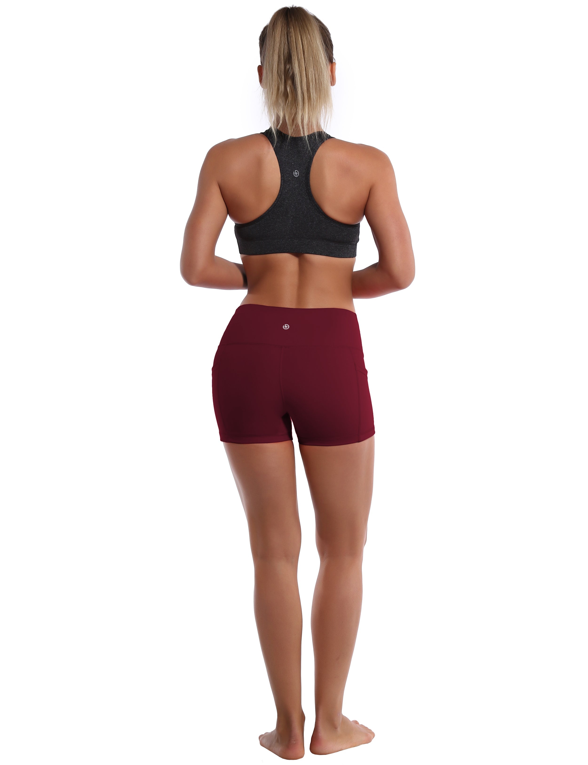 2.5" Side Pockets Pilates Shorts cherryred Sleek, soft, smooth and totally comfortable: our newest sexy style is here. Softest-ever fabric High elasticity High density 4-way stretch Fabric doesn't attract lint easily No see-through Moisture-wicking Machine wash 78% Polyester, 22% Spandex