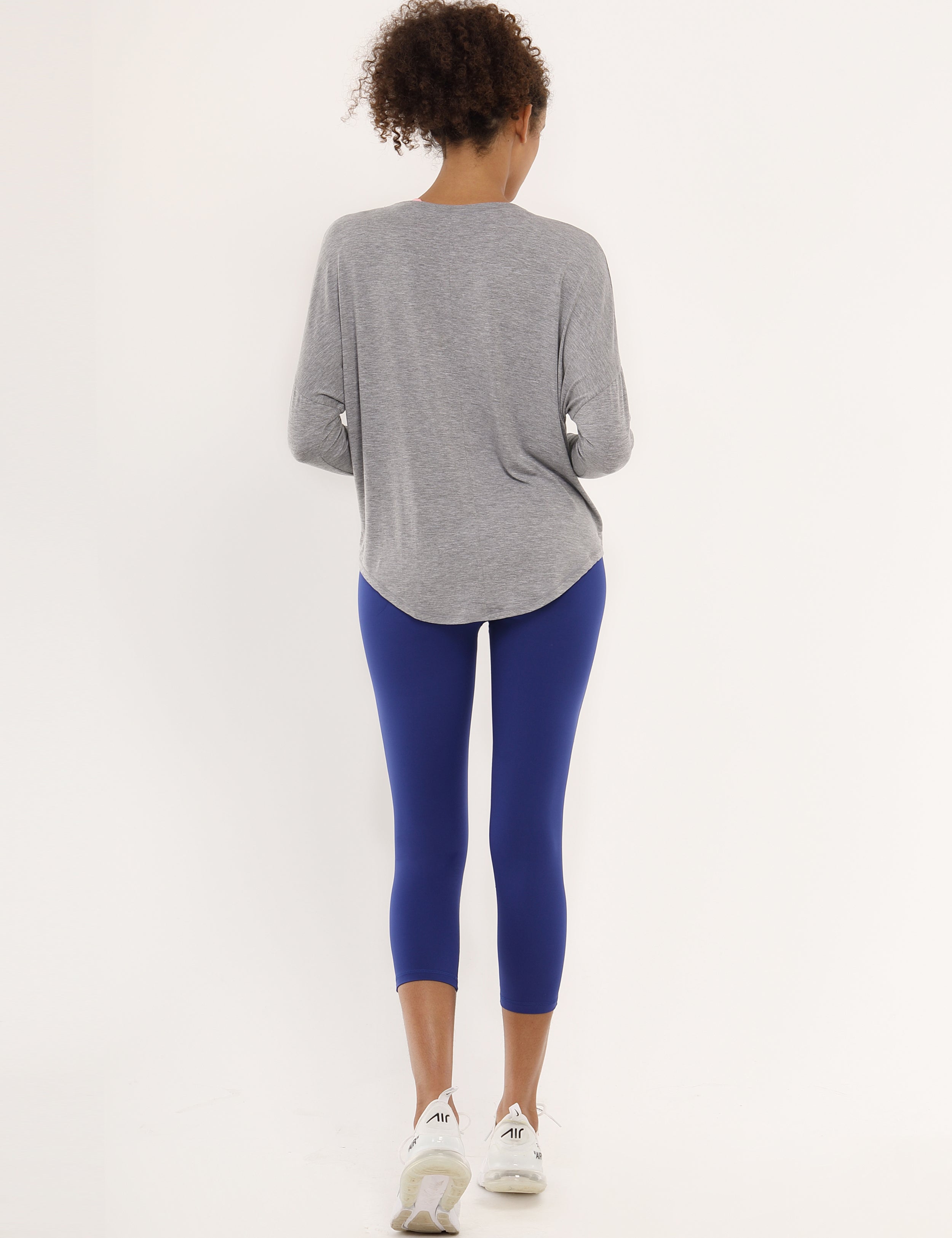 Running Batwing Tunic Tops heathergray_Running