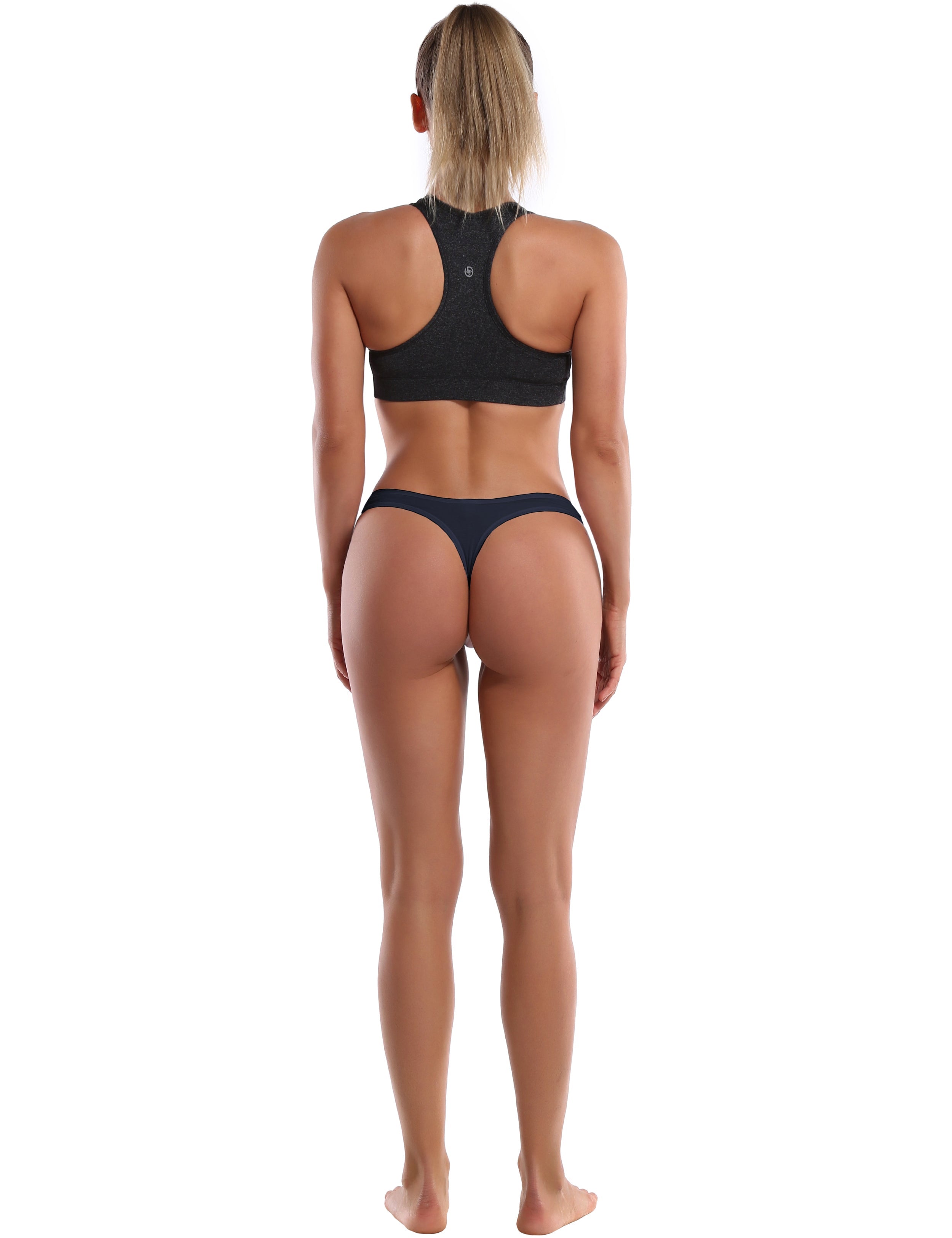 Super Soft Modal Sports Thongs underwear darknavy_Pilates