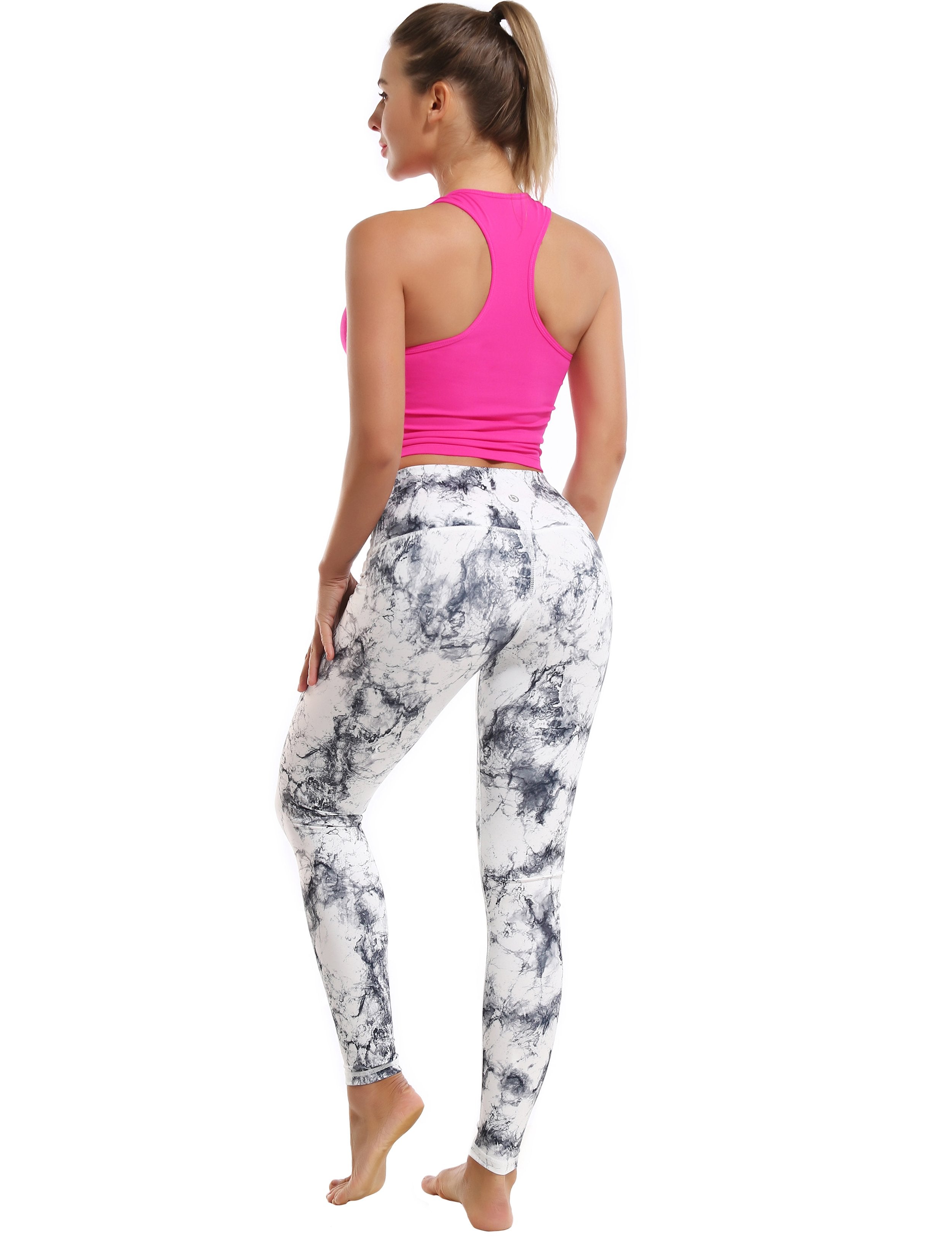 High Waist Pilates Pants arabescato 82%Polyester/18%Spandex Fabric doesn't attract lint easily 4-way stretch No see-through Moisture-wicking Tummy control Inner pocket