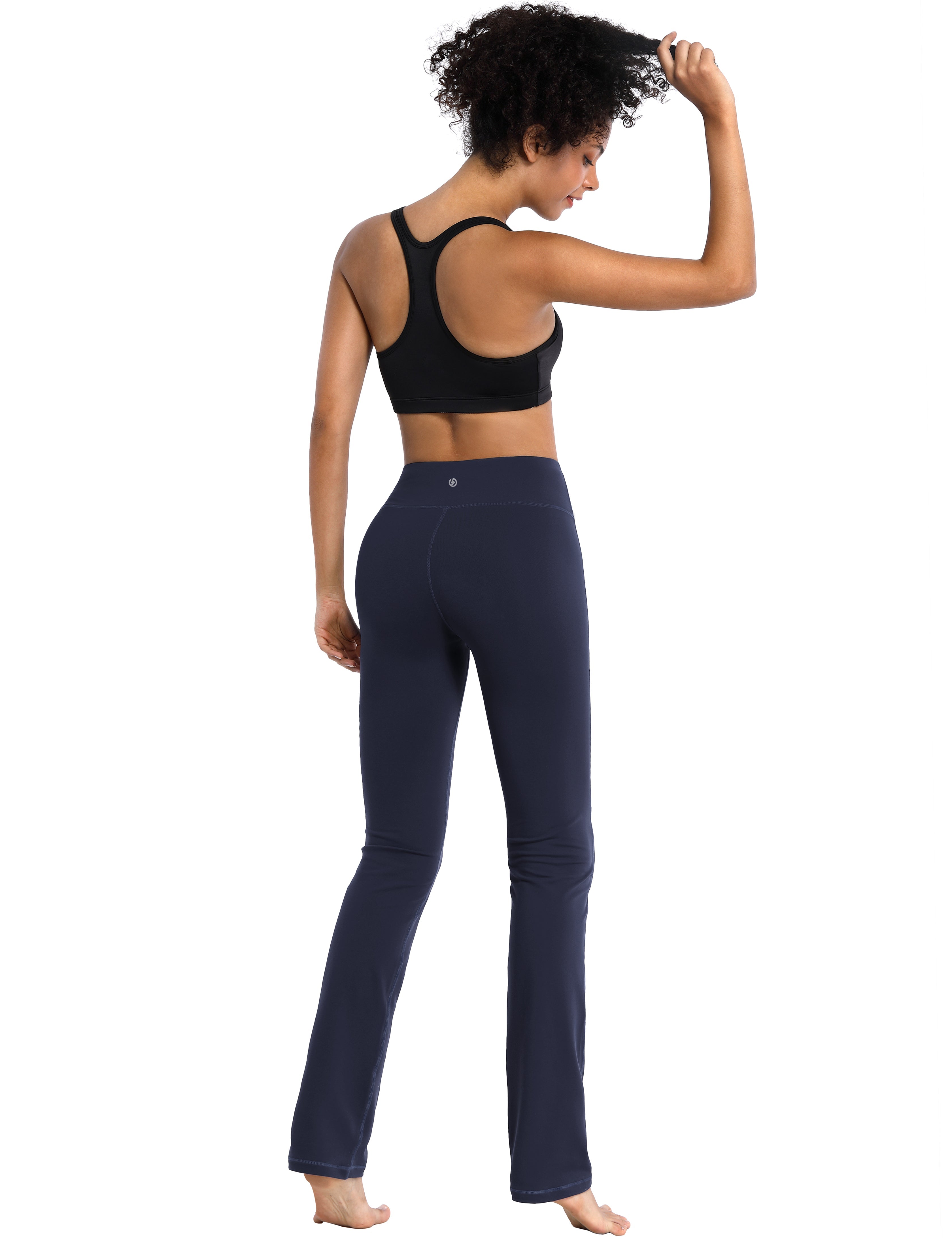 29" 31" 33" 35" Straight Leg Leggings darknavy_Running