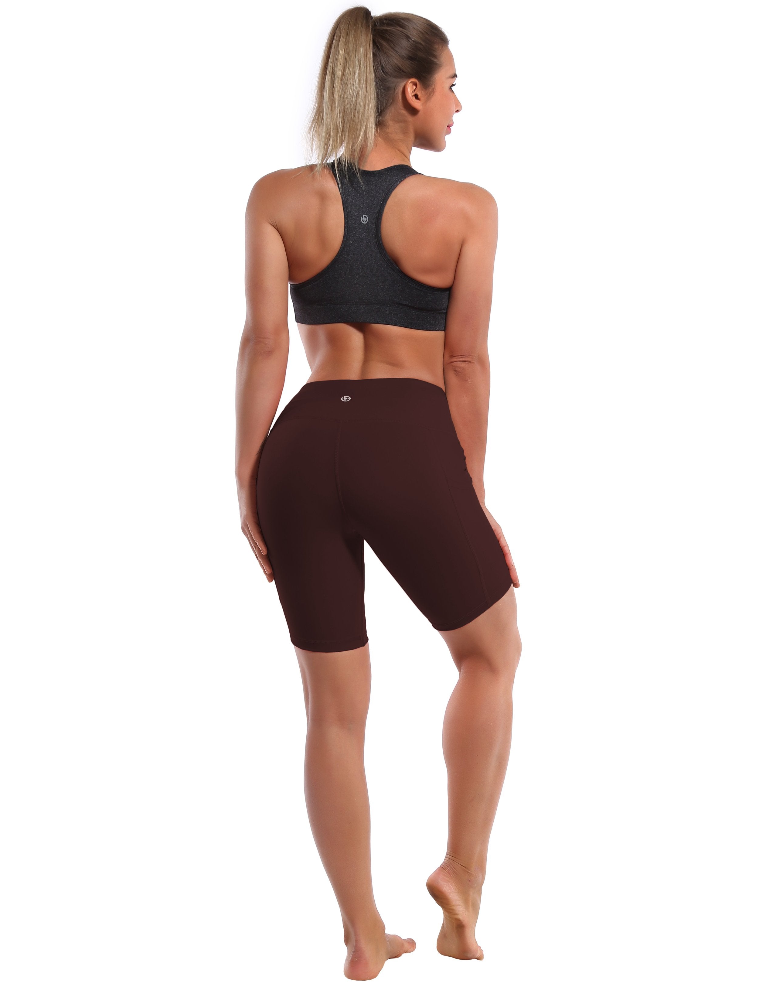 8" Side Pockets Gym Shorts mahoganymaroon Sleek, soft, smooth and totally comfortable: our newest style is here. Softest-ever fabric High elasticity High density 4-way stretch Fabric doesn't attract lint easily No see-through Moisture-wicking Machine wash 75% Nylon, 25% Spandex