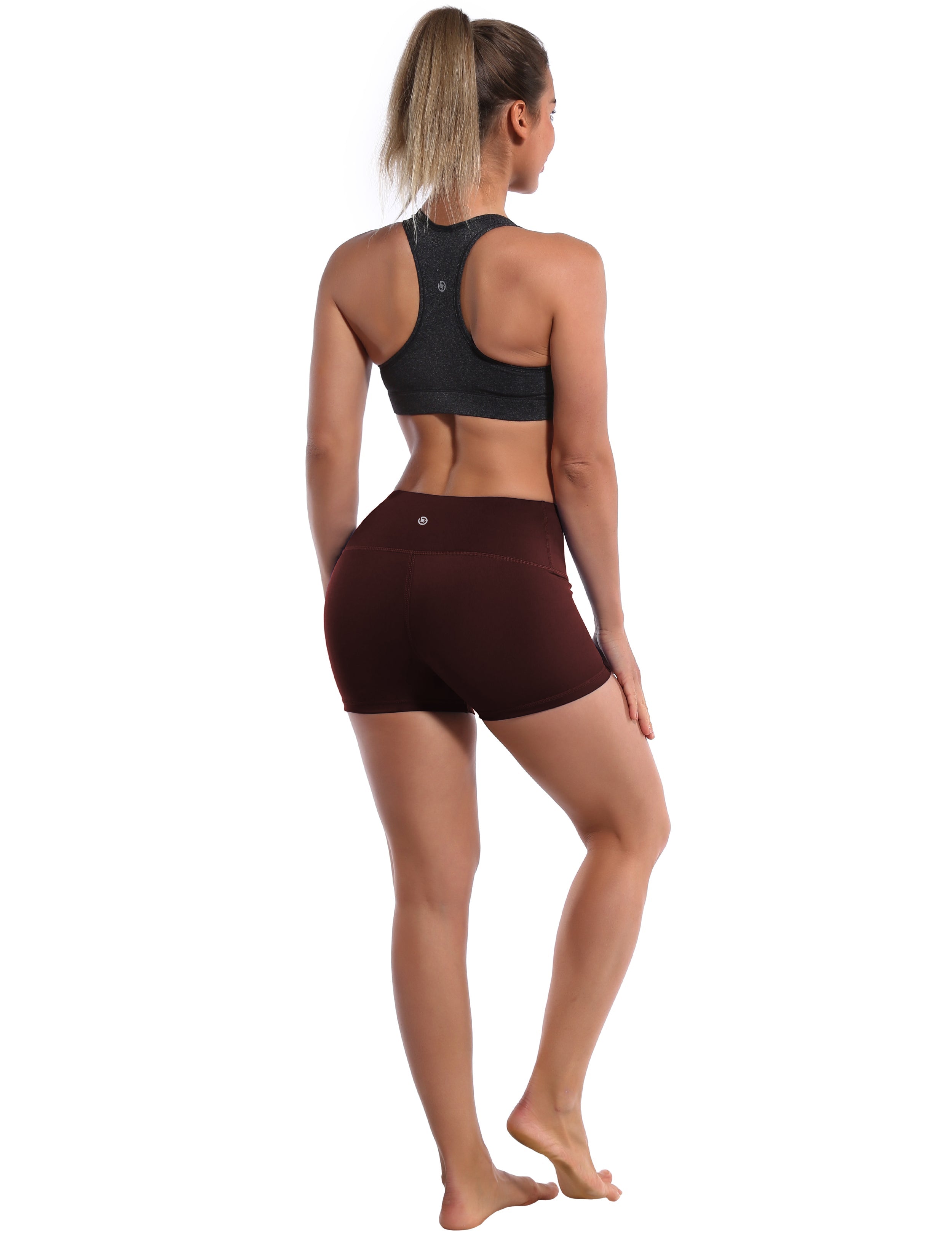 2.5" Biking Shorts mahoganymaroon Softest-ever fabric High elasticity High density 4-way stretch Fabric doesn't attract lint easily No see-through Moisture-wicking Machine wash 75% Nylon, 25% Spandex