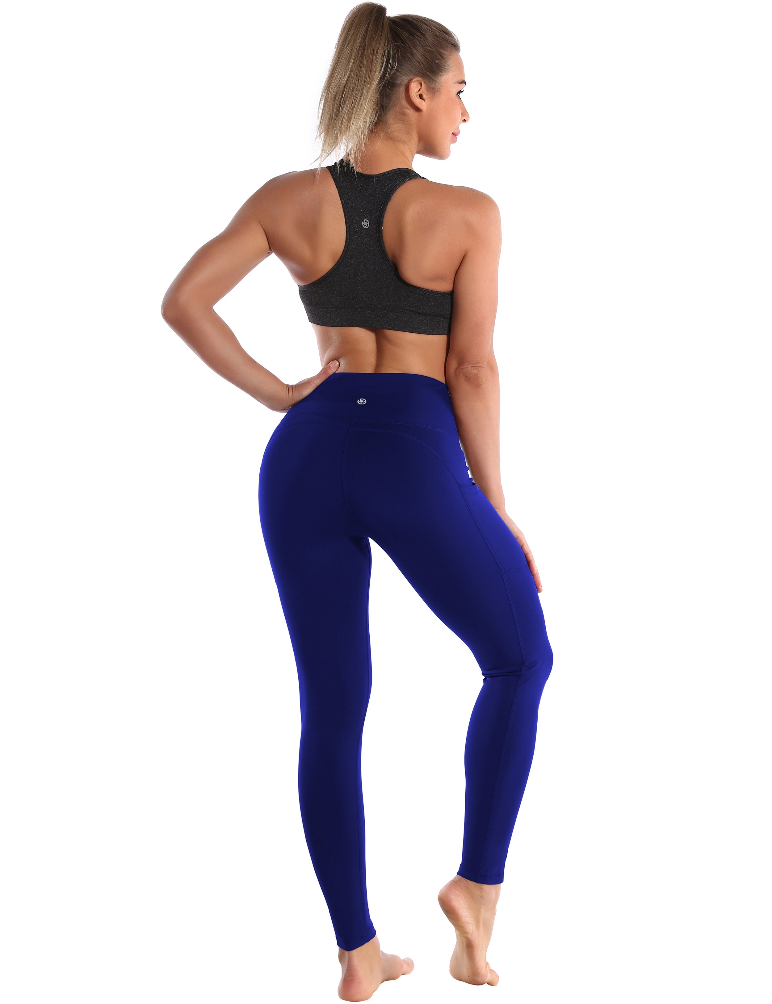 Hip Line Side Pockets Tall Size Pants navy Sexy Hip Line Side Pockets 75%Nylon/25%Spandex Fabric doesn't attract lint easily 4-way stretch No see-through Moisture-wicking Tummy control Inner pocket Two lengths