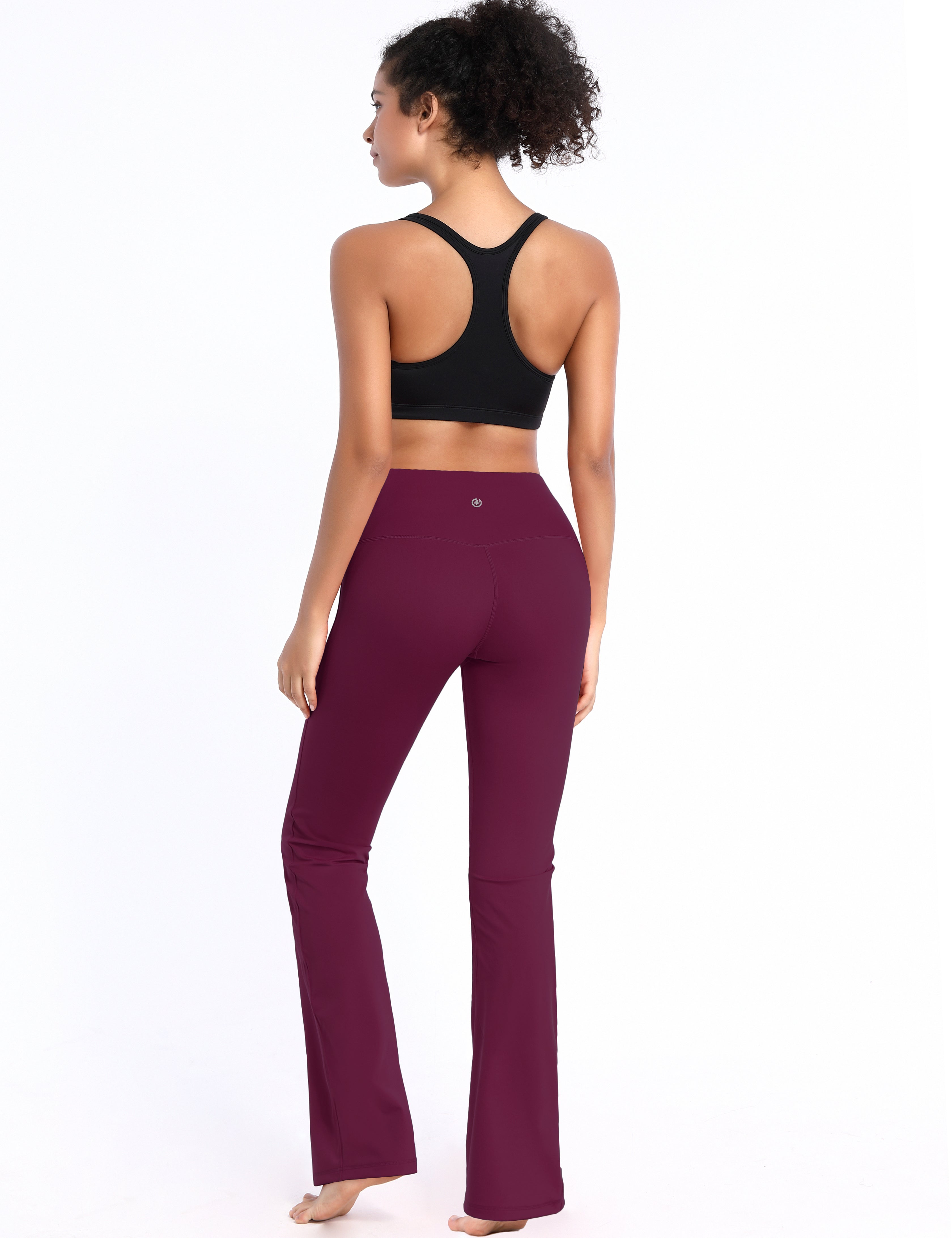 High Waist Bootcut Leggings Grapevine 75%Nylon/25%Spandex Fabric doesn't attract lint easily 4-way stretch No see-through Moisture-wicking Tummy control Inner pocket Five lengths