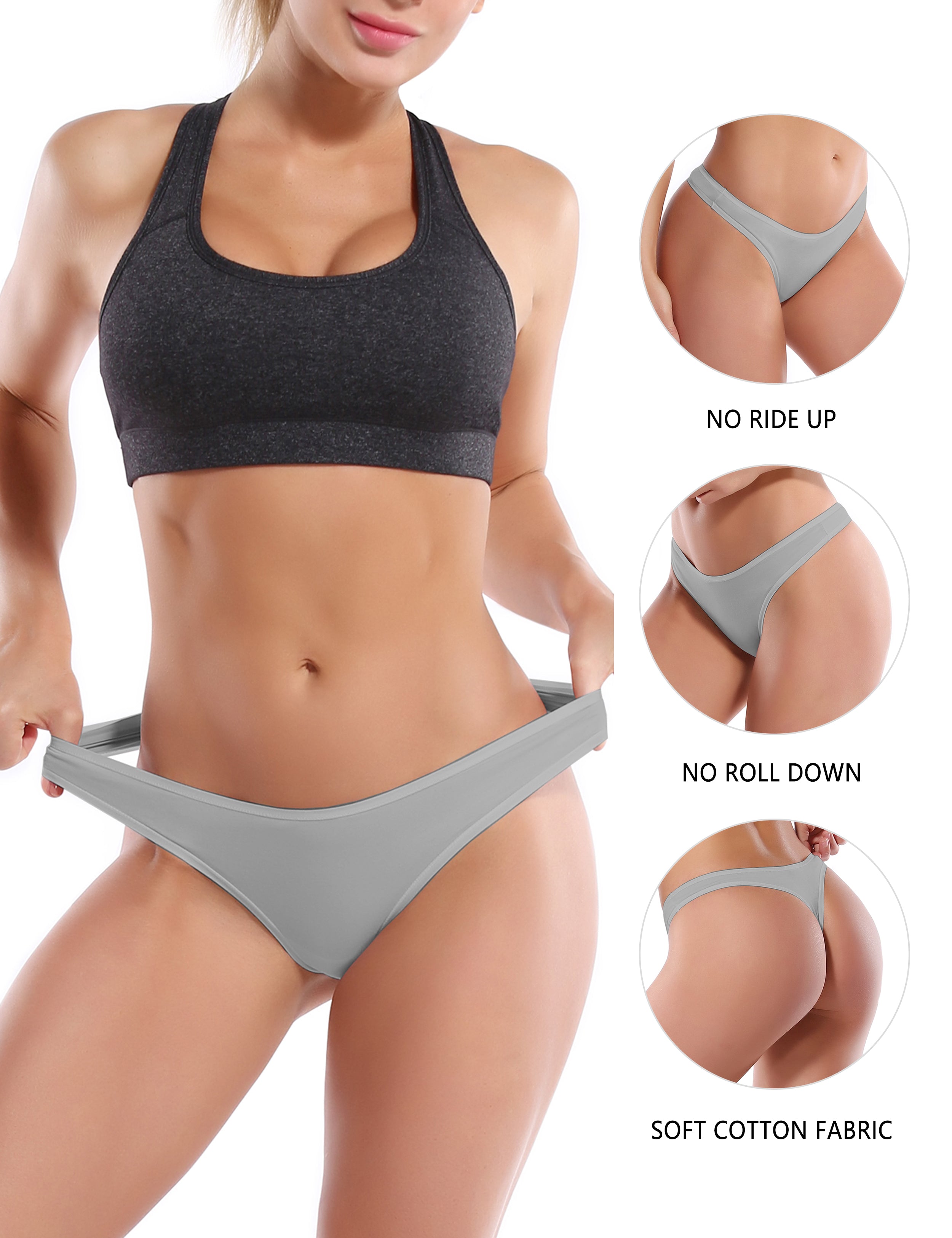 BUBBLELIME XS-XL Women's Sports Thong Breathable Sexy Low Rise