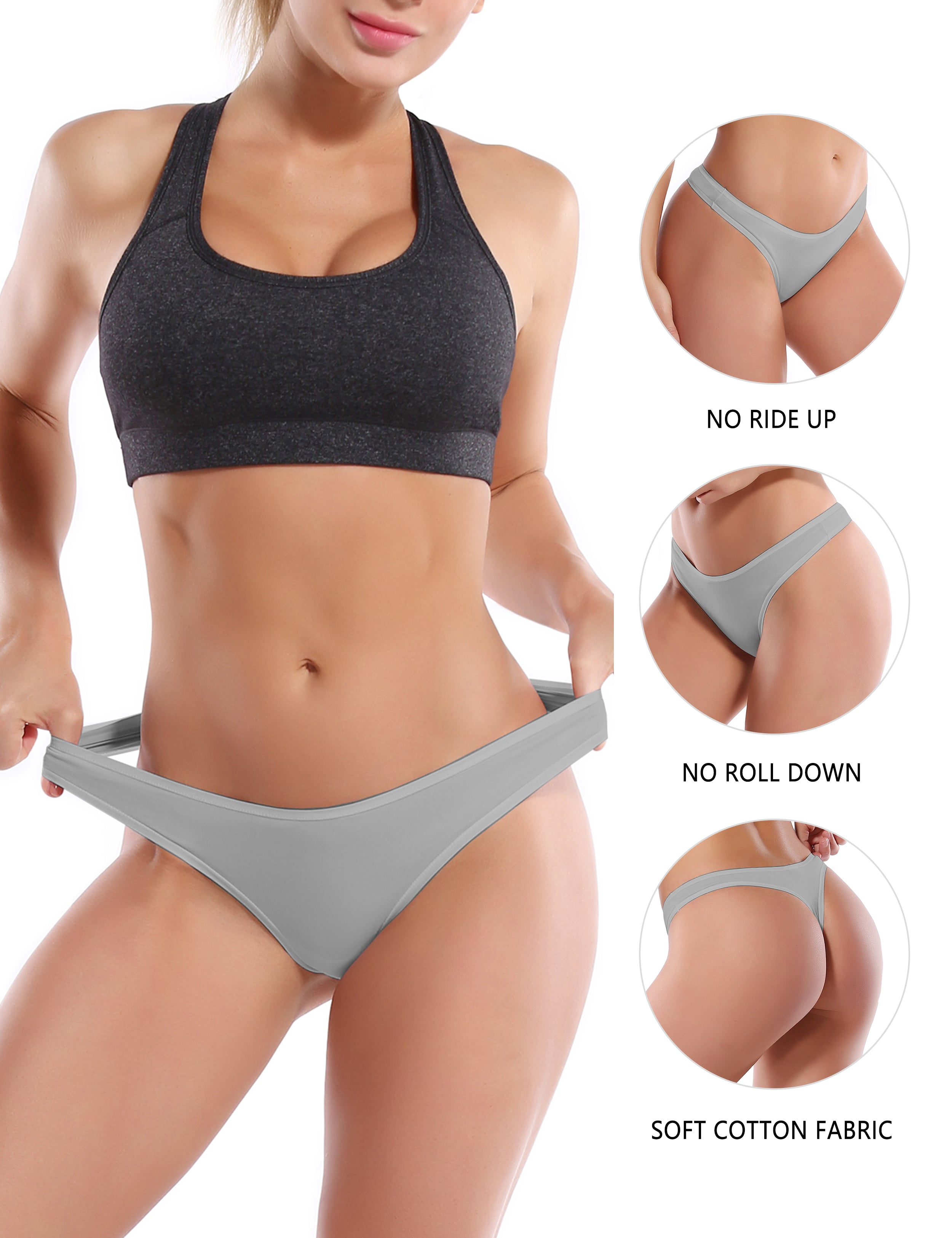 Super Soft Modal Sports Thongs underwear lightgray_Gym