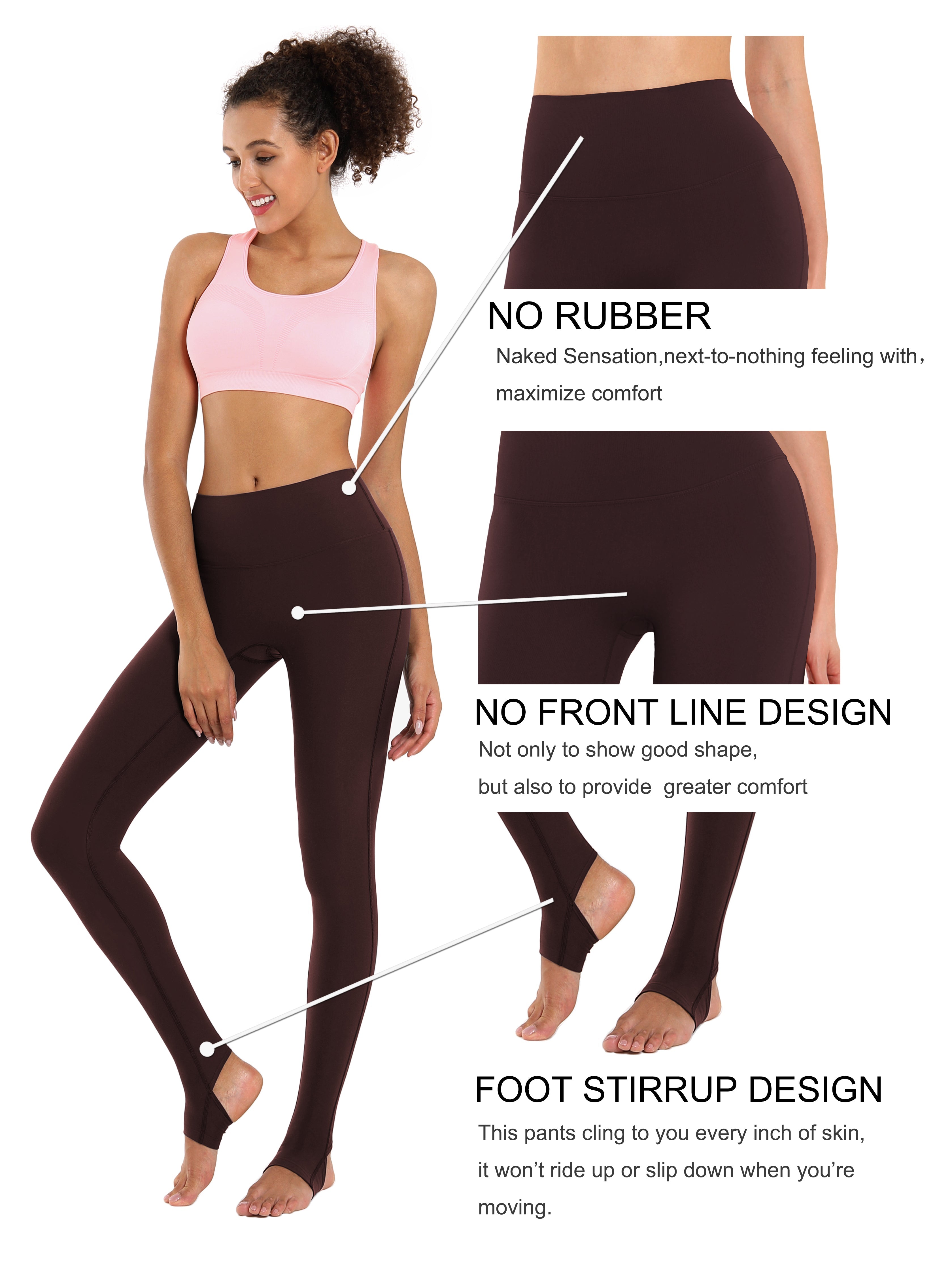 Over the Heel Tall Size Pants mahoganymaroon Over the Heel Design 87%Nylon/13%Spandex Fabric doesn't attract lint easily 4-way stretch No see-through Moisture-wicking Tummy control