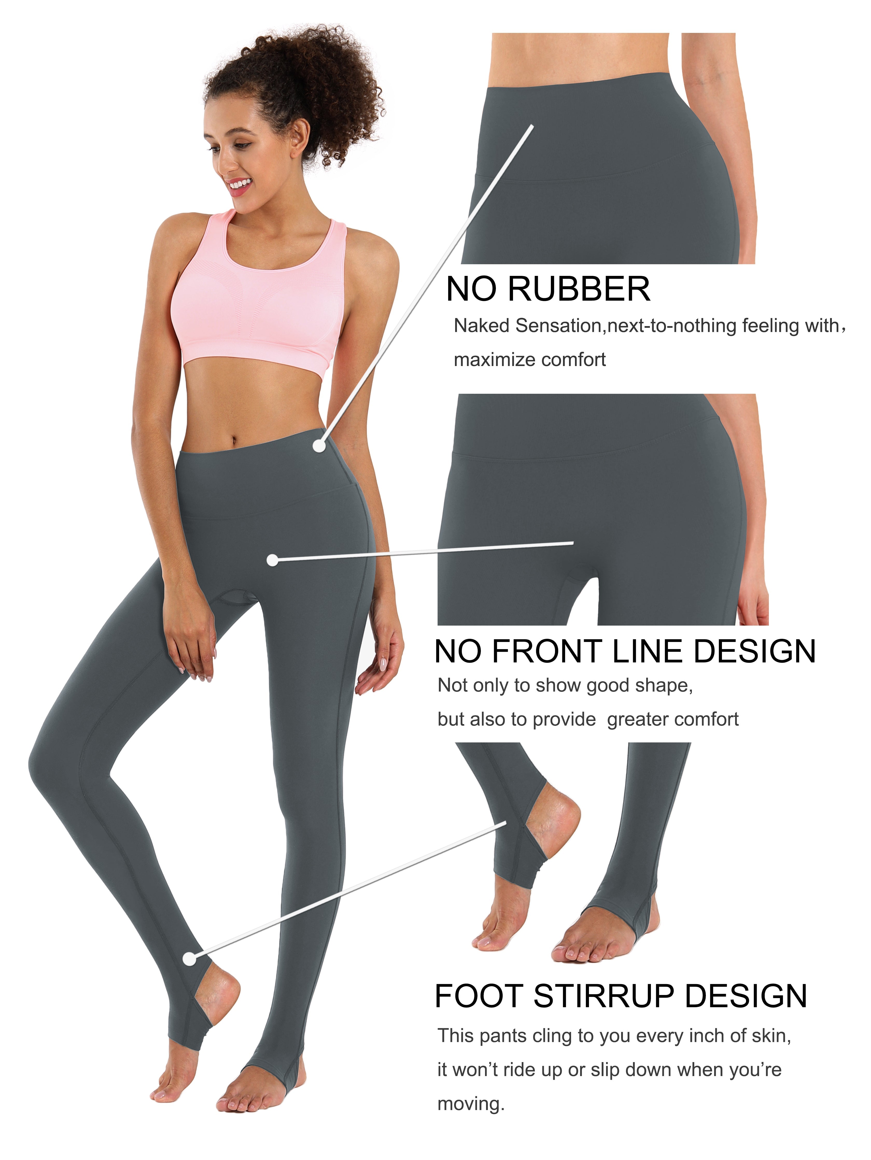 Over the Heel Running Pants shadowcharcoal Over the Heel Design 87%Nylon/13%Spandex Fabric doesn't attract lint easily 4-way stretch No see-through Moisture-wicking Tummy control